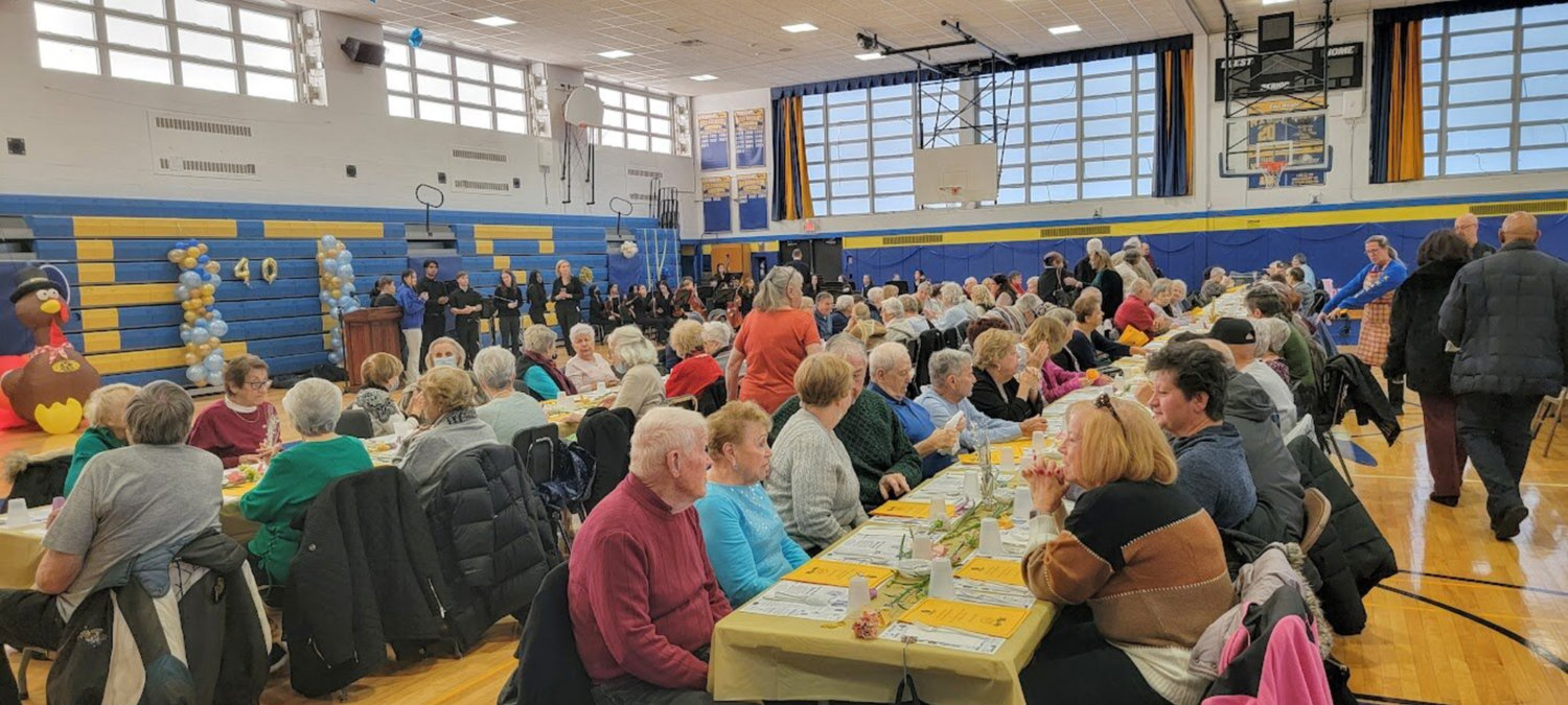 Over 200 people were fed at the 40th annual Senior and Military dinner at East Meadow High School.