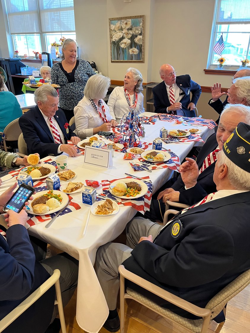 Veterans enjoyed a delicious meal provided by the cooks at the Life Enrichment Center.