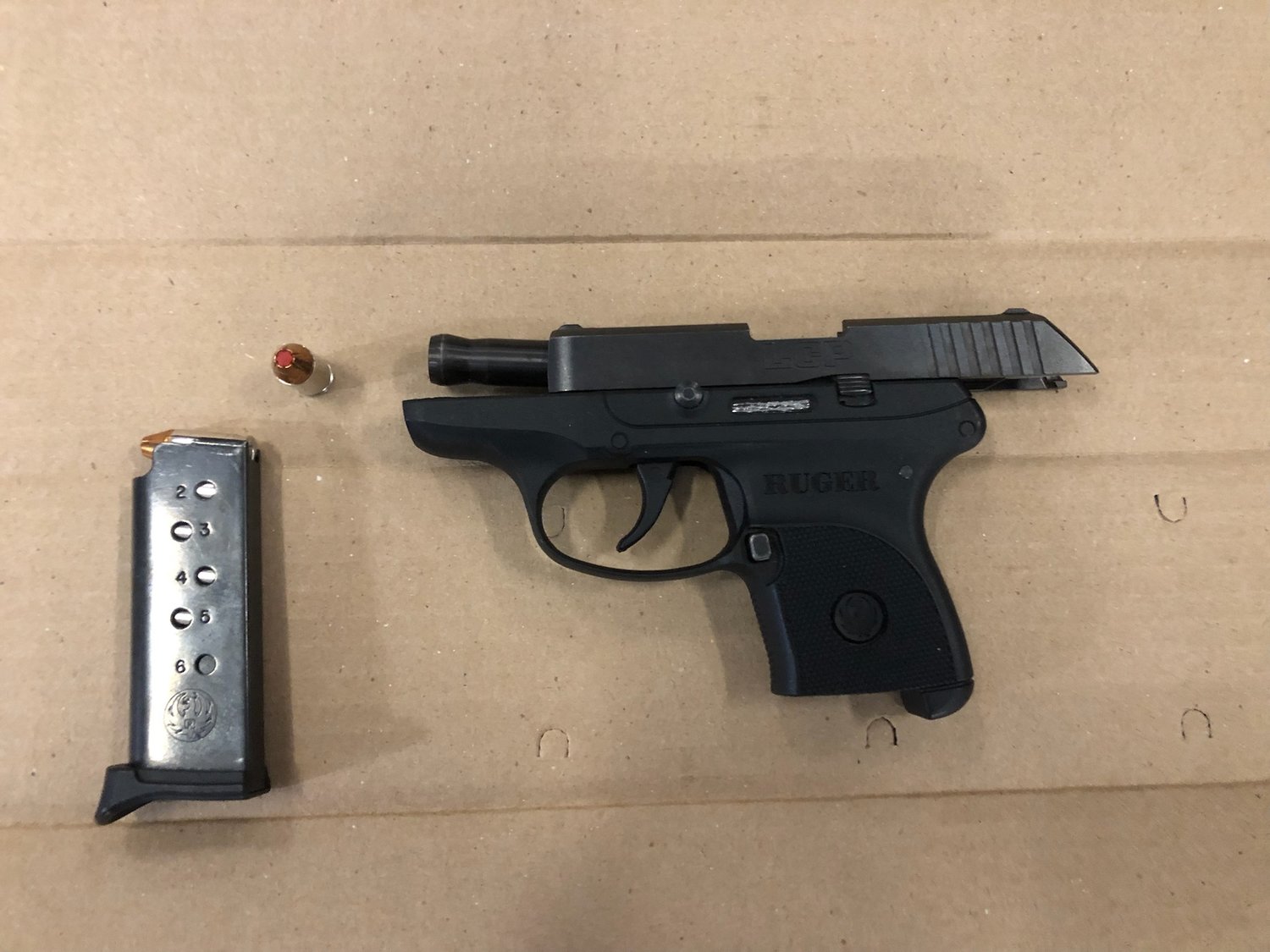 The loaded handgun that was allegedly found after a Nassau police car stop in Inwood on Dec. 3.