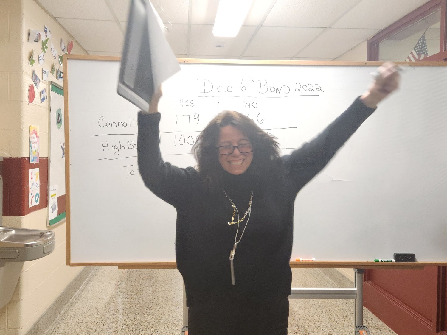 District superintendent Maria Rianna was ecstatic over the results of the  bond vote on Tuesday.