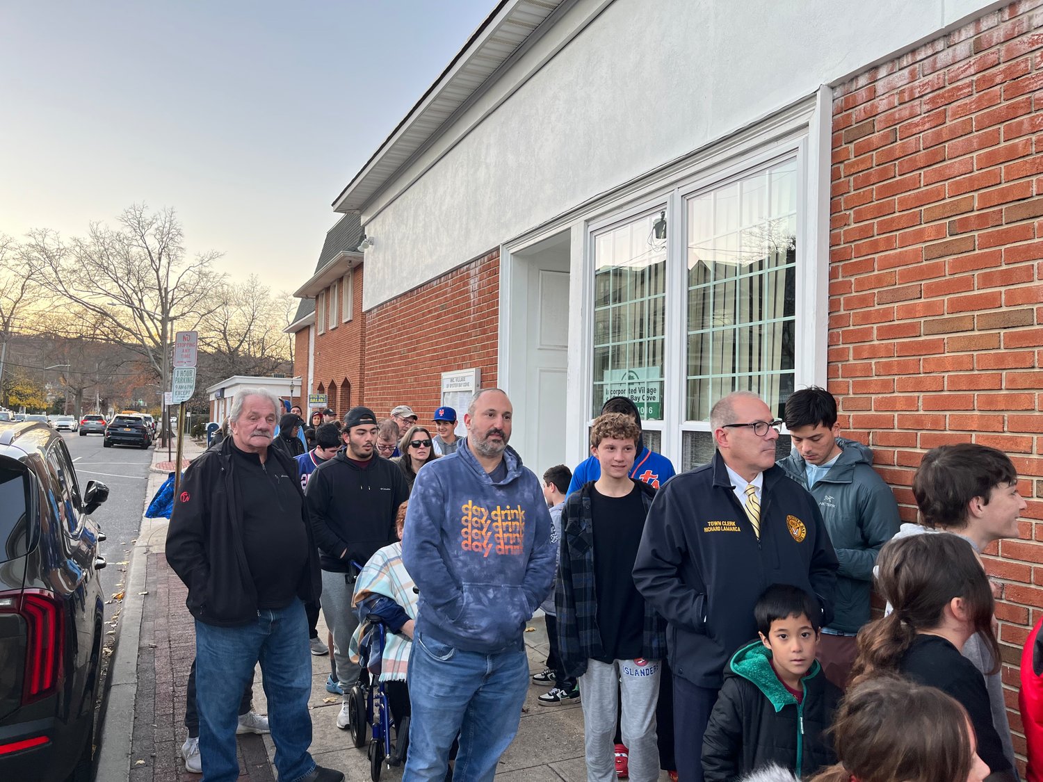 The line to meet New York Mets first baseman Daniel Vogelbach on Nov. 29 stretched all the way down West Main Street in the hamlet.