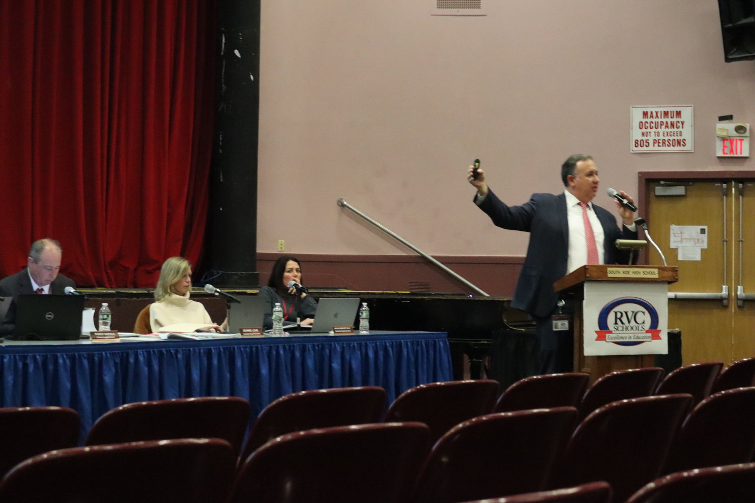 Rockville Centre schools Superintendent Matt Gaven presented a breakdown of the results of the district’s survey to the Board of Education and the public.