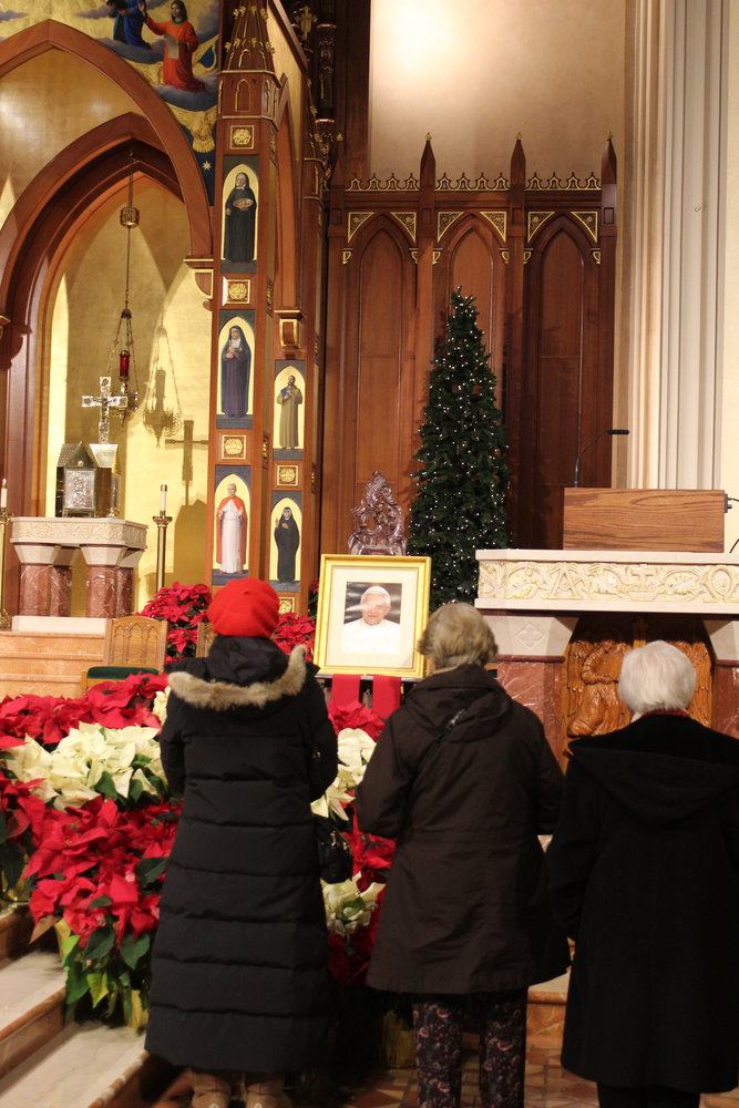 Congregation members reflected on the legacy of Pope Benedict XVI.
