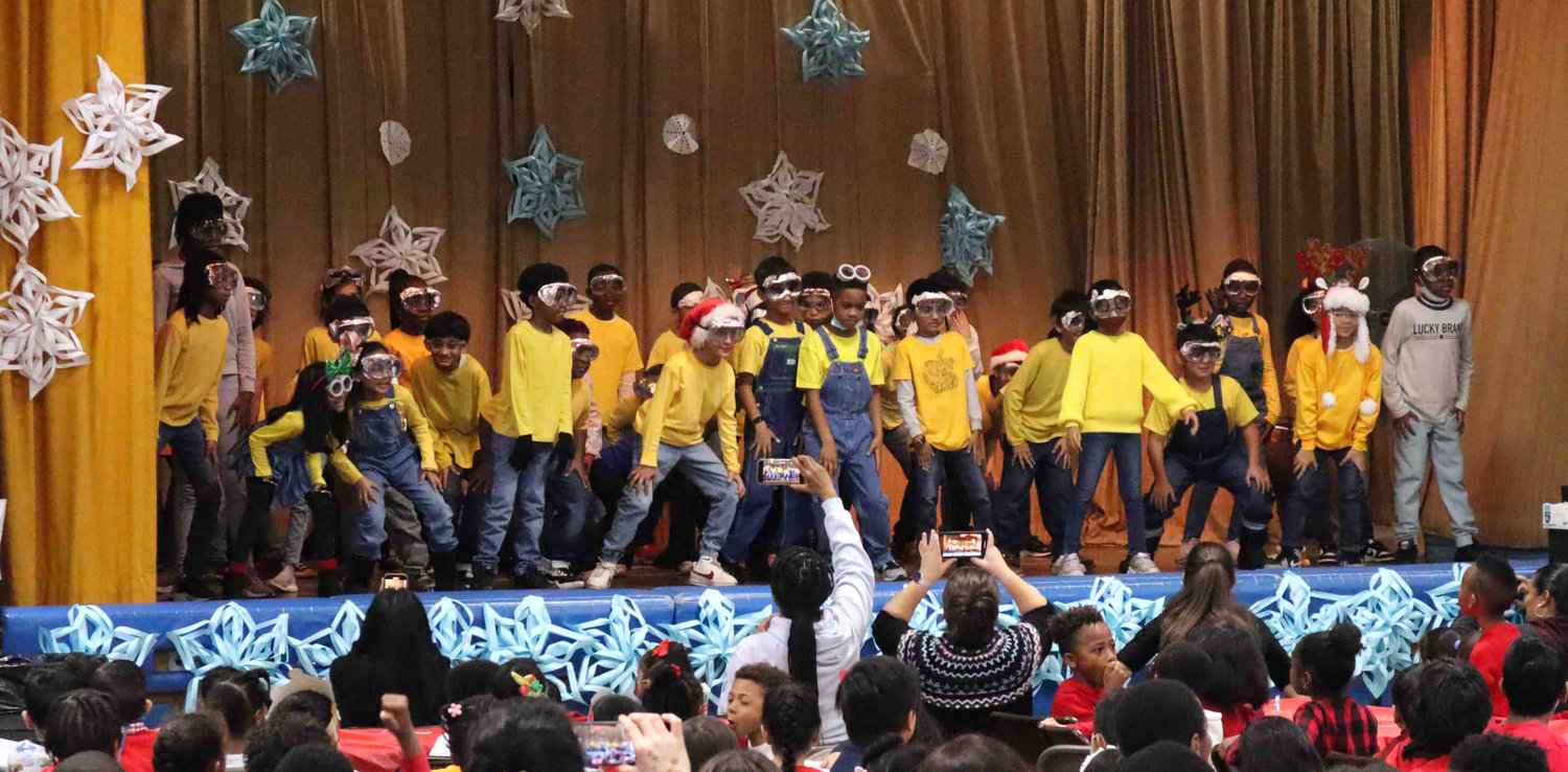 Forest Road students were on stage in coordinated outfits for their fun performances at their annual Winter Wonderland.