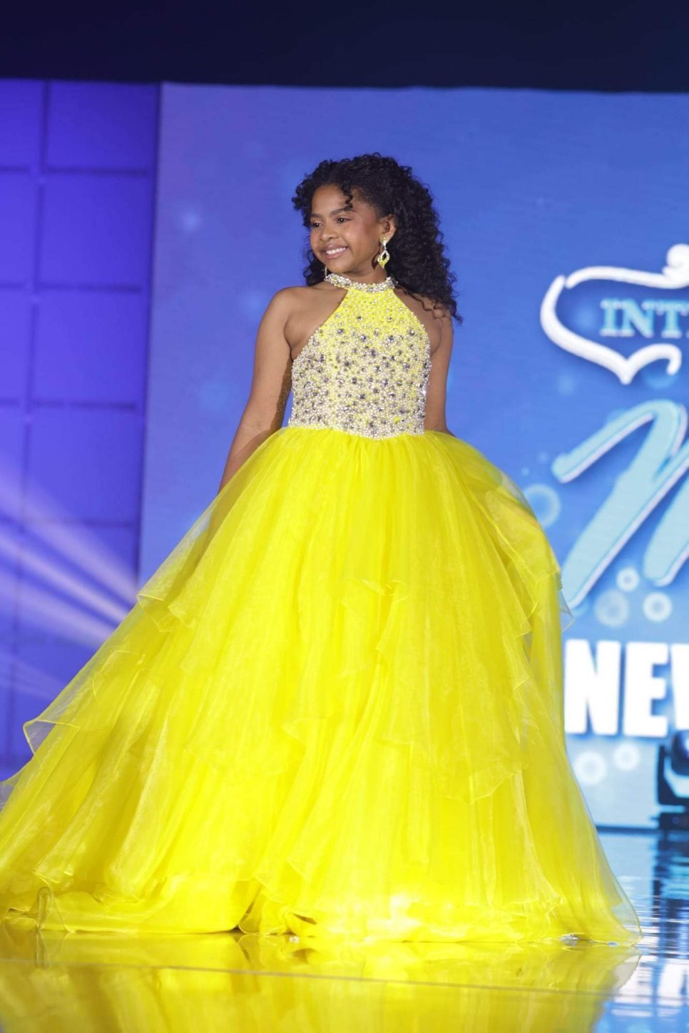 Selene Ferdinand competing in a beauty pageant. Pageants is where she discovered her passion for volunteerism.