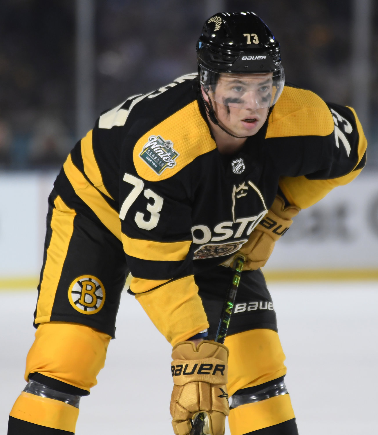 Long Beach native Charlie McAvoy played in the NHL's annual outdoor Winter Classic showcase game Jan. 2 at Boston's Fenway Park.