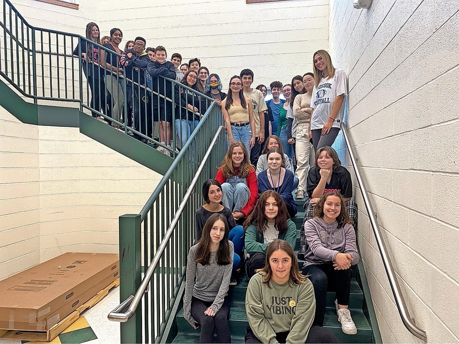 The Lynbrook High School Horizon newspaper staff won several awards from the Empire State Scholastic Press Association, including Best Overall Newspaper.