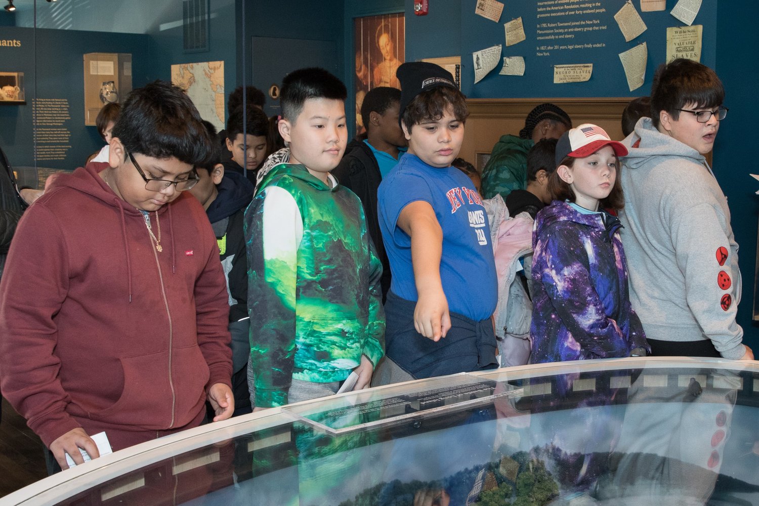 Students from the Maplewood Elementary School, in Huntington Station, visited the Raynham Hall Museum Education Center in December, and saw dioramas depicting Oyster Bay in 1780. The fourth-grade classes from the Oyster Bay-East Norwich School District will take a trip there in April.