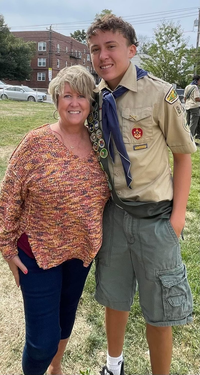 CJ Cascio, with his mother Kimberly Cascio, partnered with Feed Long Island and Donate Anything, a Facebook group dedicated to feeding underprivileged families in Nassau County, for his Eagle Scout project, Celebrate You.