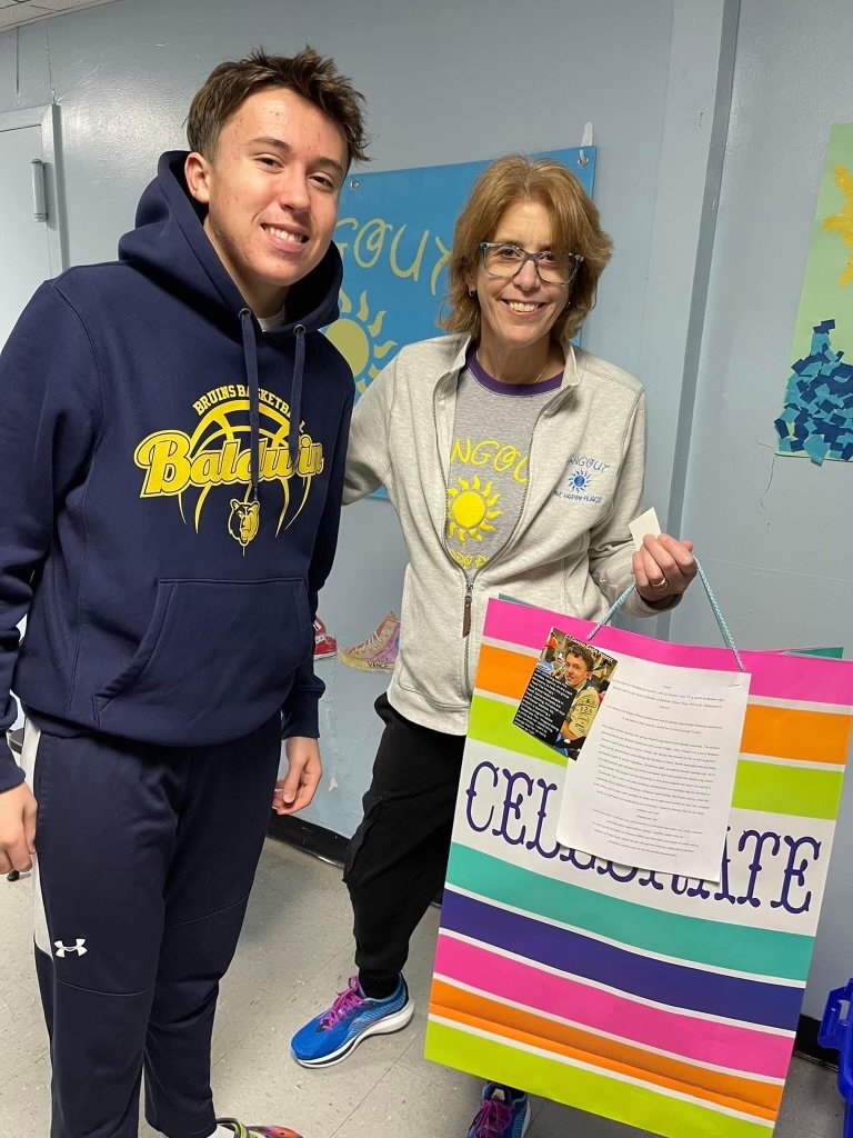 CJ Cascio visited Hangout One Happy Place and its founder, Angela Lucas, to ask for their help with collecting donations.