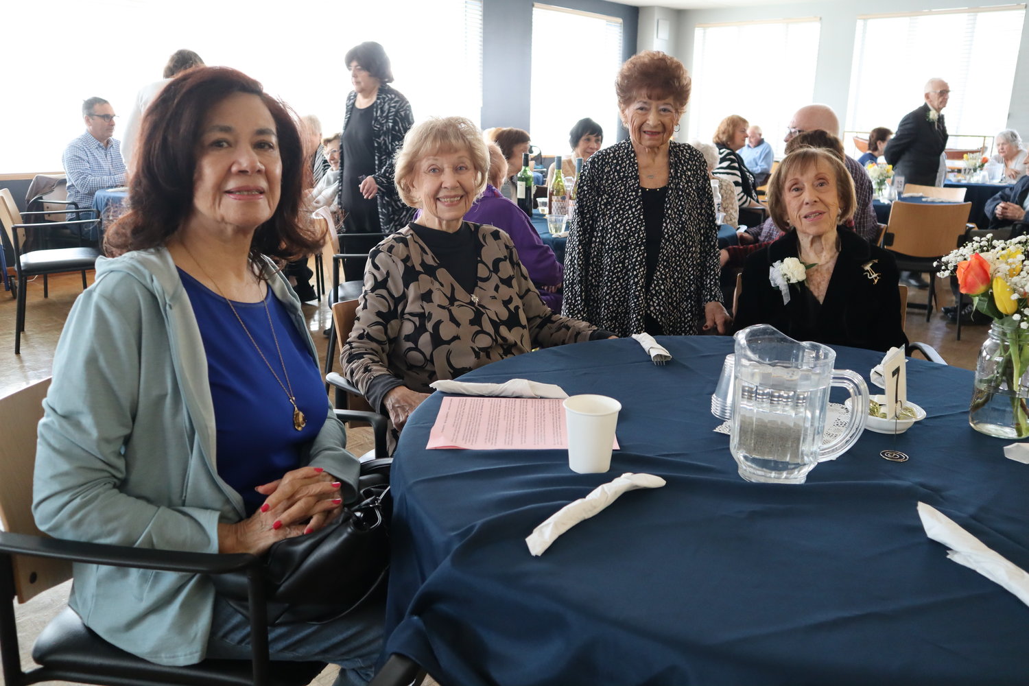 Ivonne Filiano, far left, Ellie O’Brien, Fran Kaplan and Selma Stone enjoy celebrating this milestone in the company of close friends.