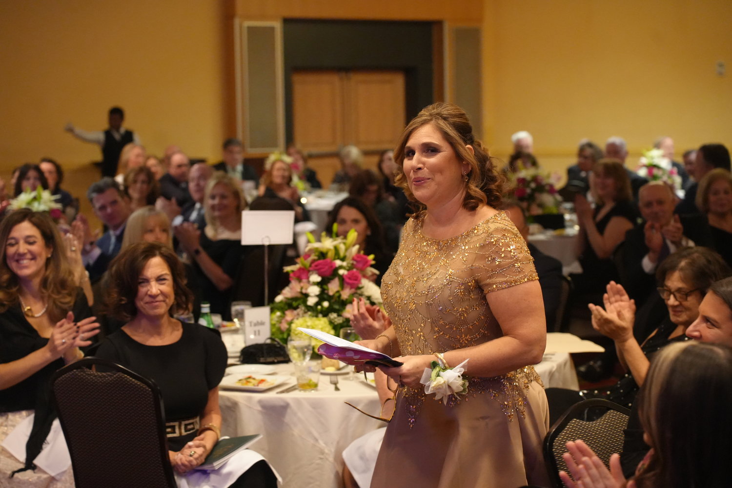 Frances Barricelli, the library-media specialist at the St. Agnes Cathedral School, was one of five award recipients honored at the school’s annual Dinner Dance soiree.