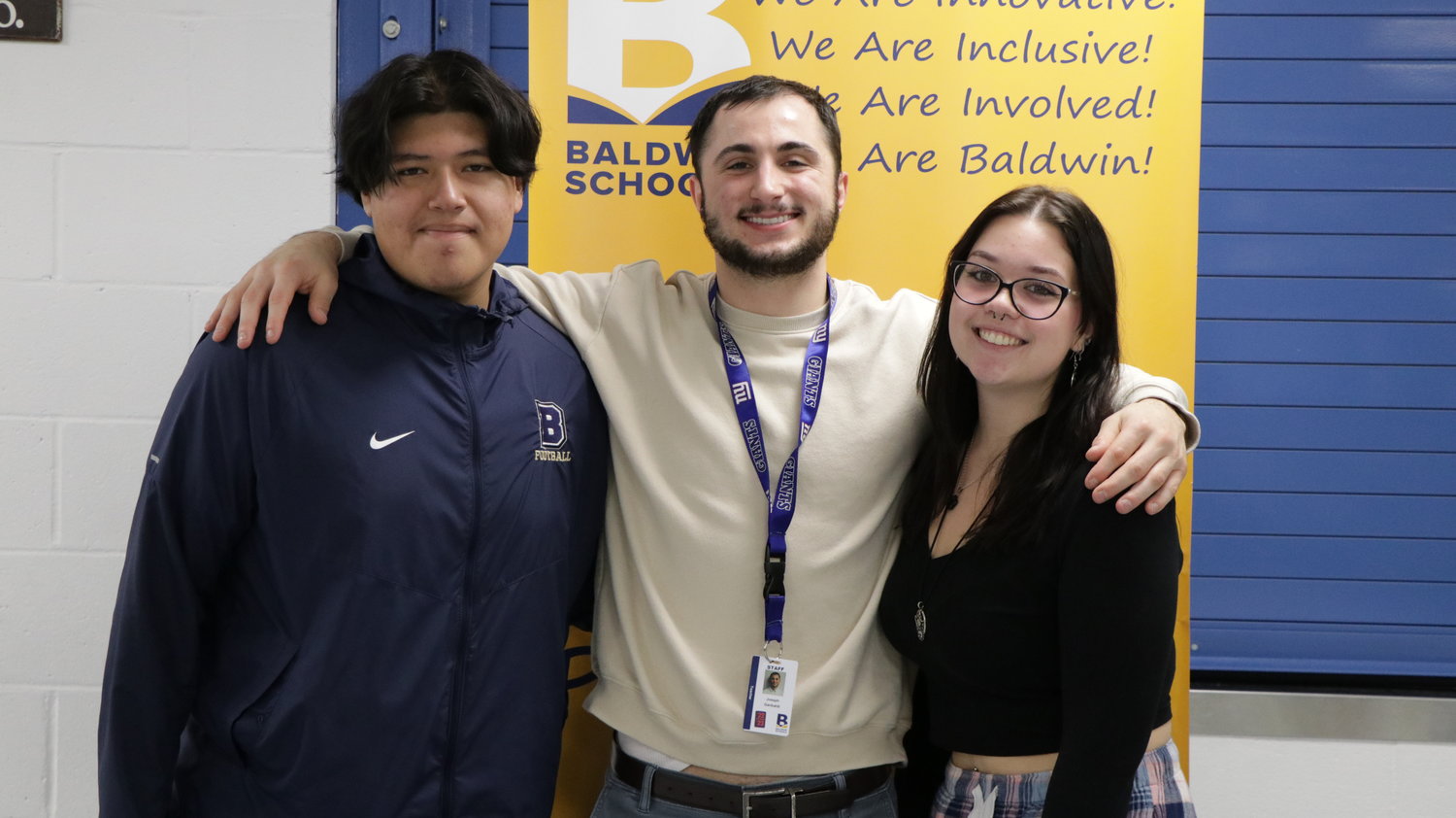 Baldwin school students and mentees, pose with their mentor at the Baldwin High School’s 22nd annual Mentoring Breakfast last month