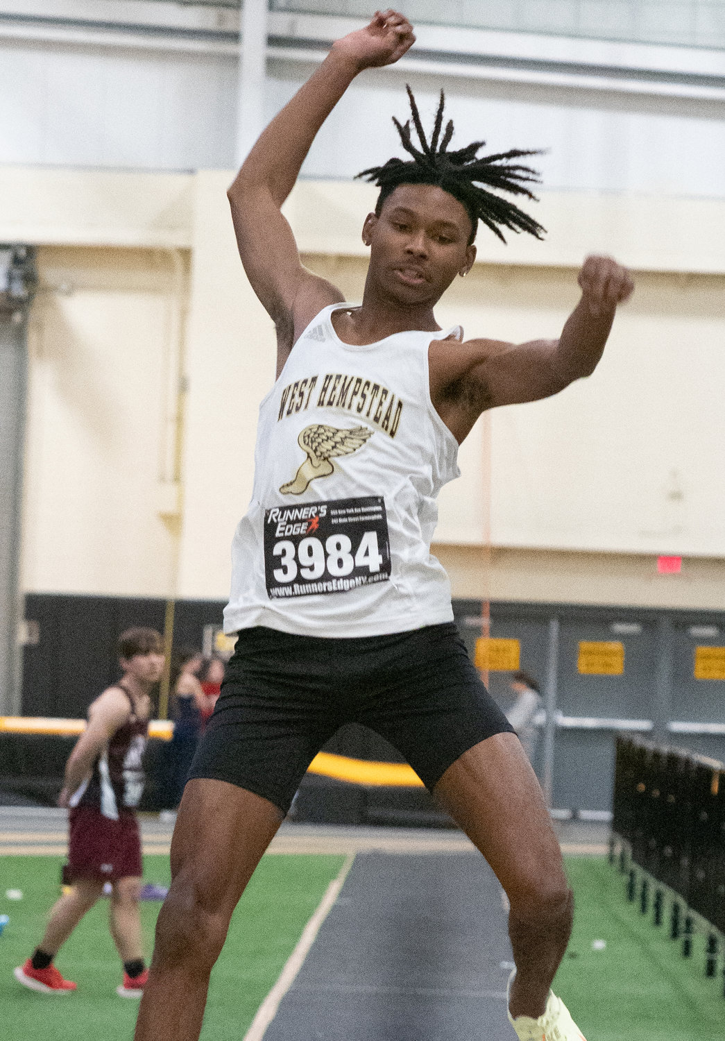 West Hempstead senior Jurrel Hall was a triple county champ for the second time in nine months and is headed to the state meet.
