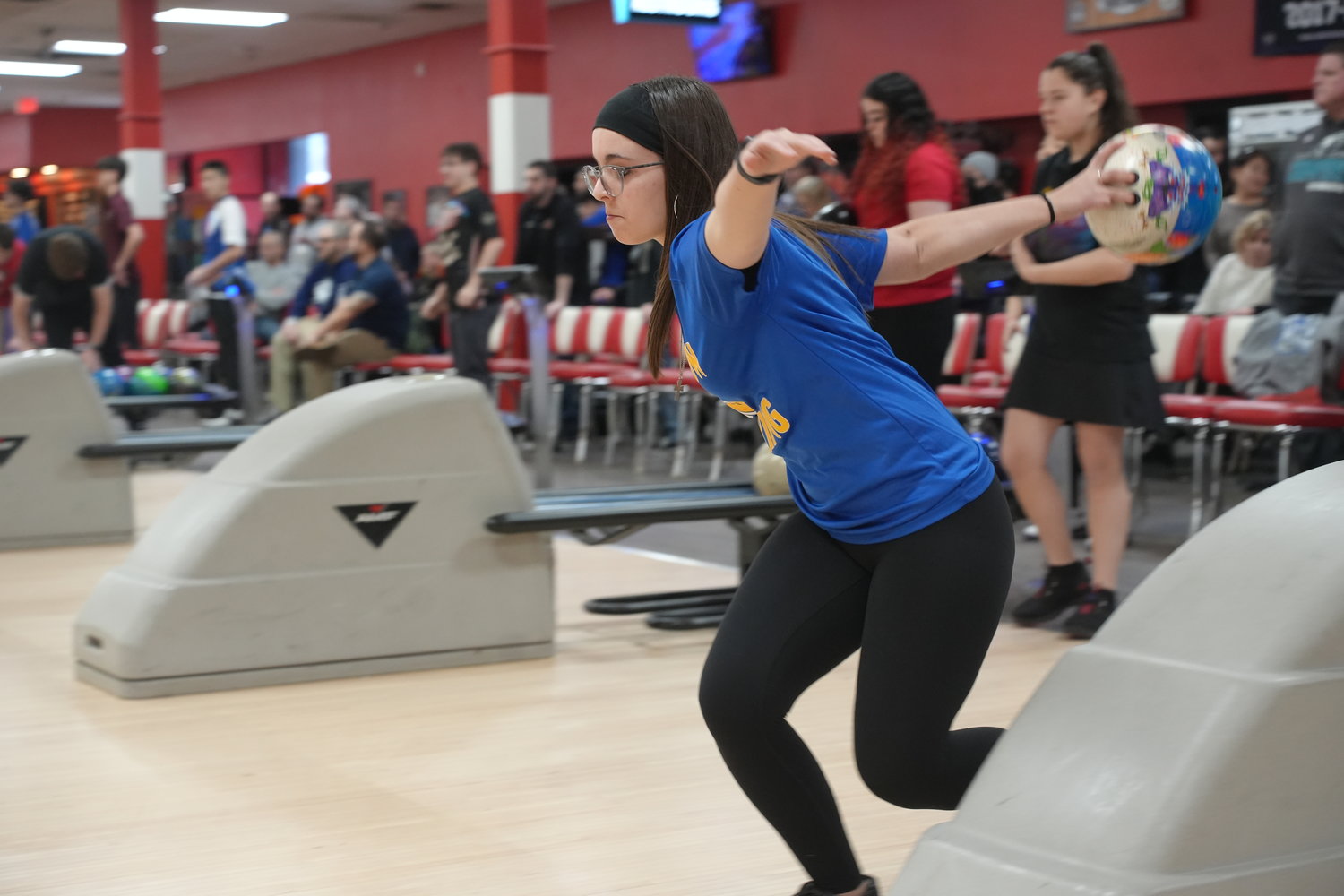 East Meadow High School sophomore bowler Amanda Morris competed in Nassau’s All County individual championships on Feb. 11. She took home second place.