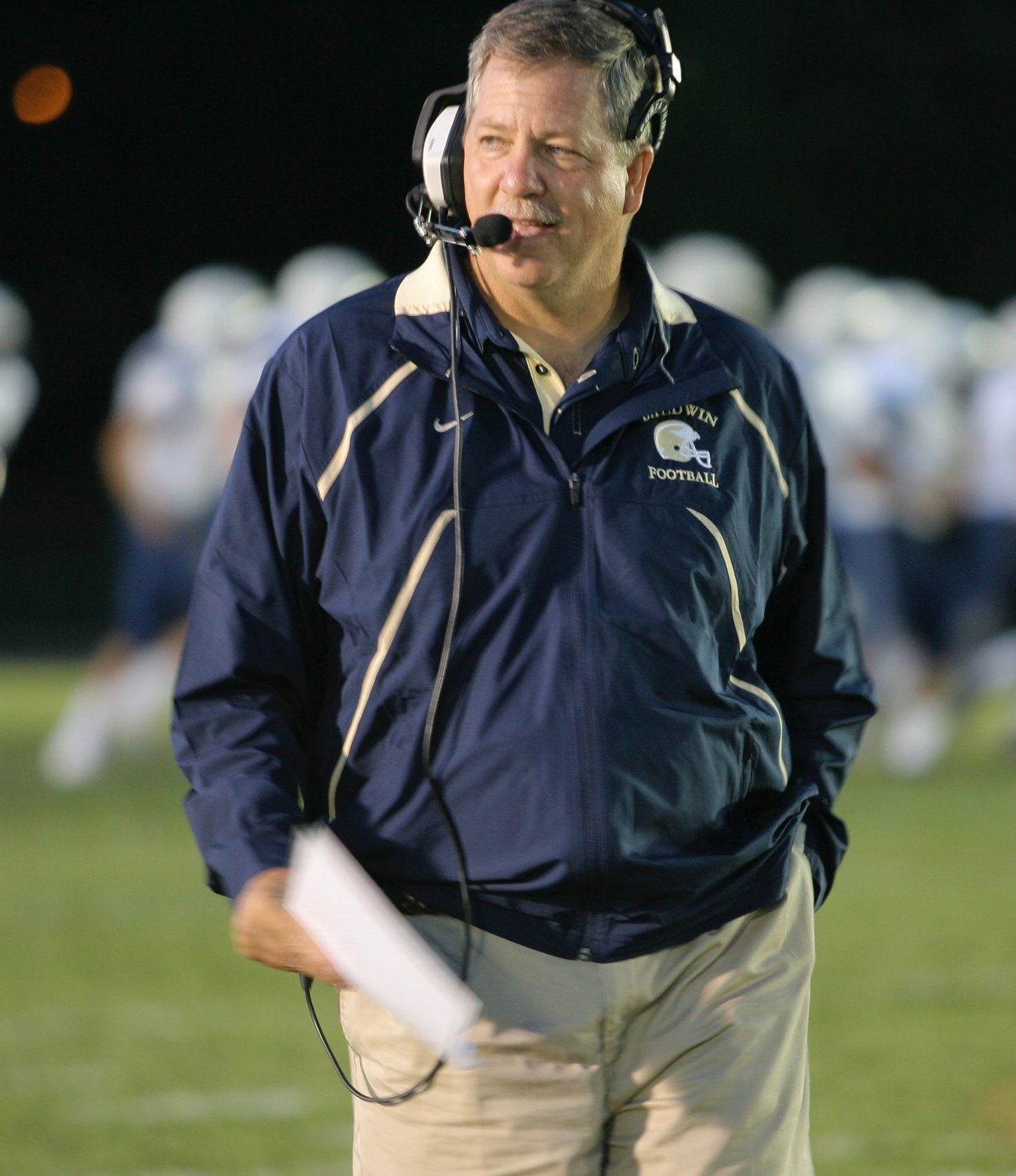 Stephen Carroll, a former Baldwin High School phys. ed. teacher and football coach, has sold more than 100 copies of his book, ‘100 Years of Baldwin Football,’ which he self-published.