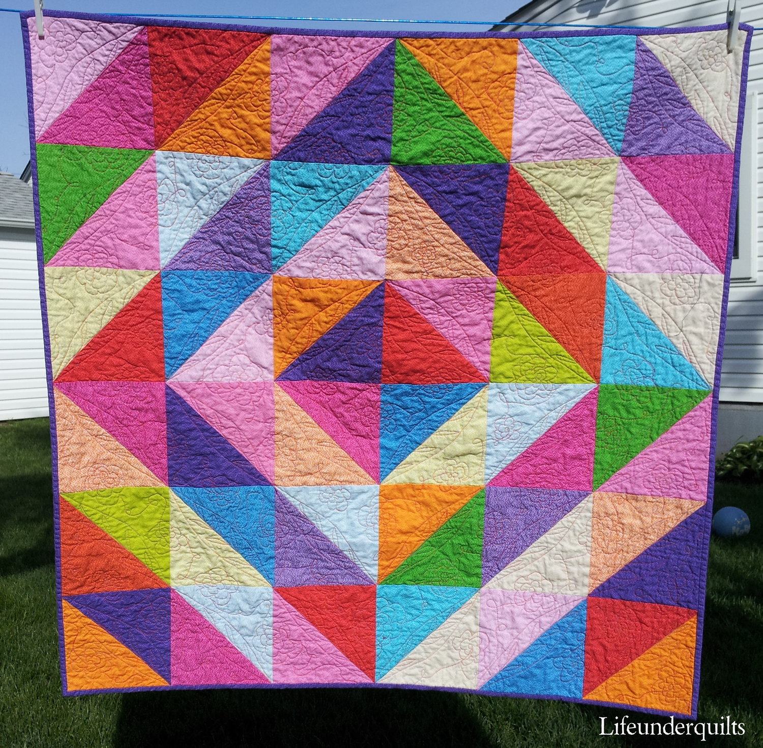 Many of her quilts, pillows and other hand-sewn items are      available for sale.
