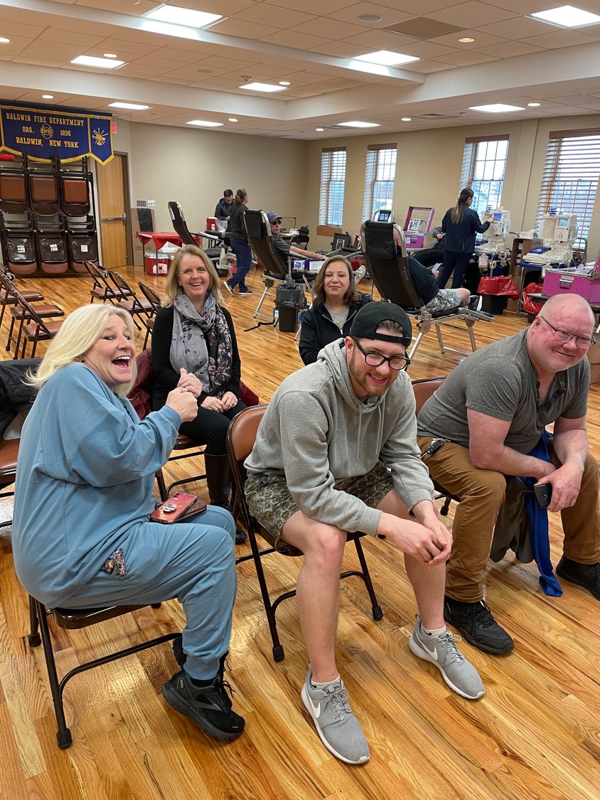 Dozens of community members gathered at the Baldwin Fire Department Ladder 2 at 2386 Grand Ave., to donate blood and earn a voucher for a pair of New York Islander tickets.