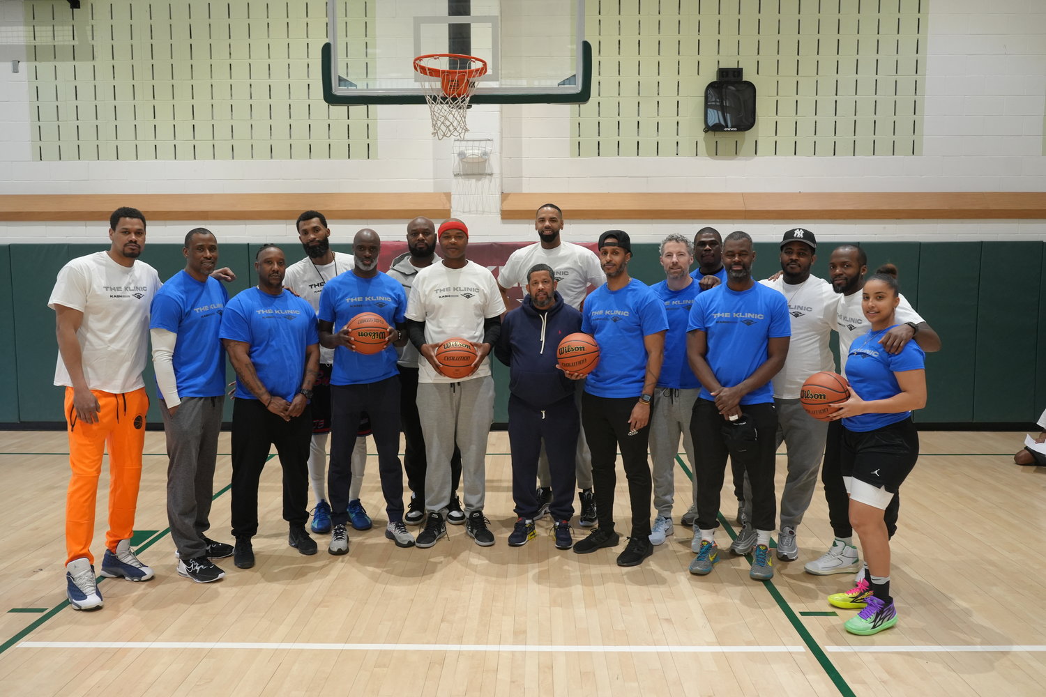 Many of the coaches who volunteered in the Klinic Kids program in Elmont are former college and professional basketball players.