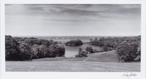 N. Jay Jaffee’s Long Island Sound from Caumsett (1990) — a gift of Paula W. Hackeling — is an example of landscape photography that follows a formula used in early 17th century paintings.