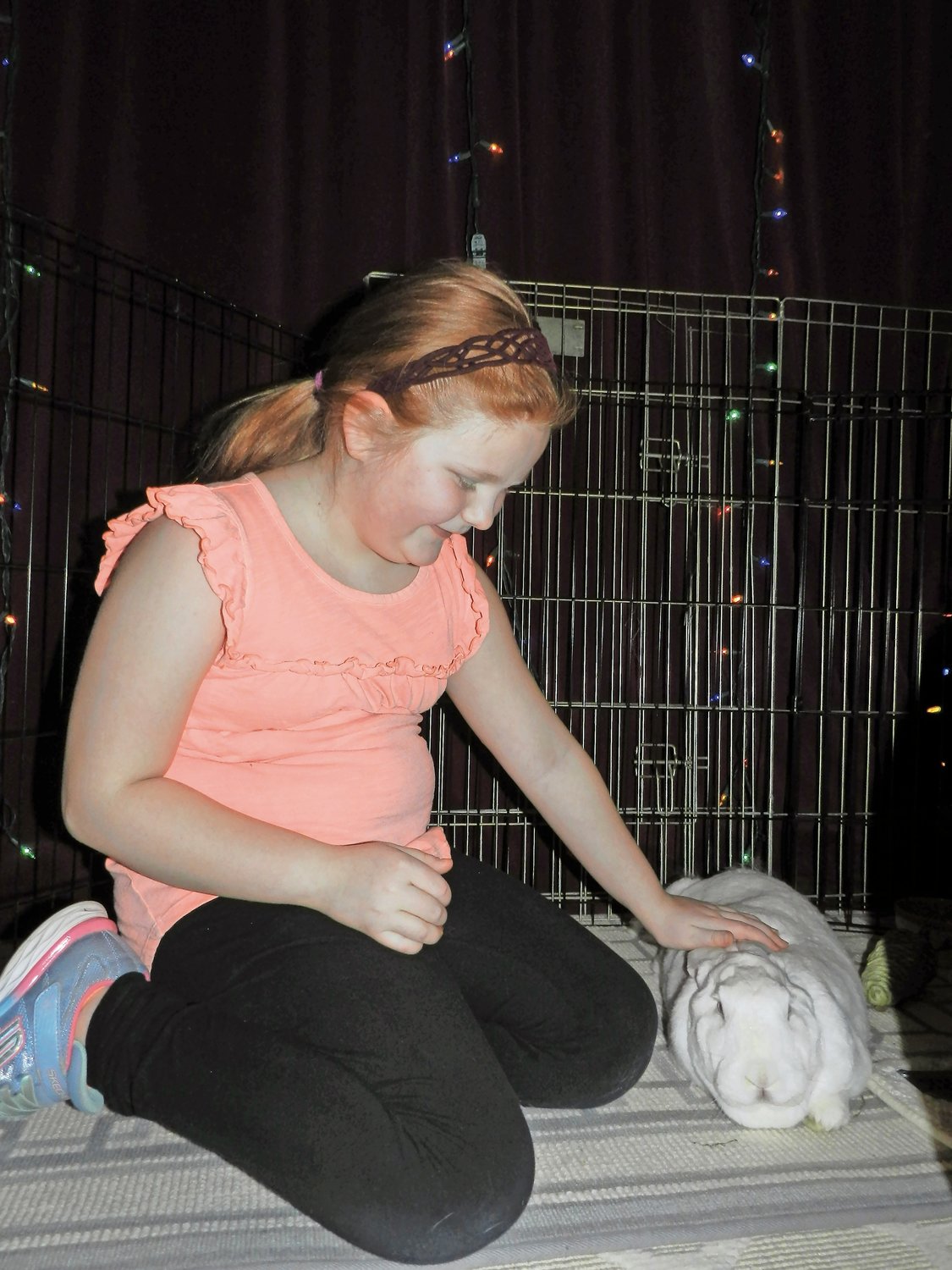 Children can pet ‘ambassador bunnies’ at the Long Island Rabbit Rescue Group fundraiser, as Sea Cliff resident Grace Capone did in 2018.