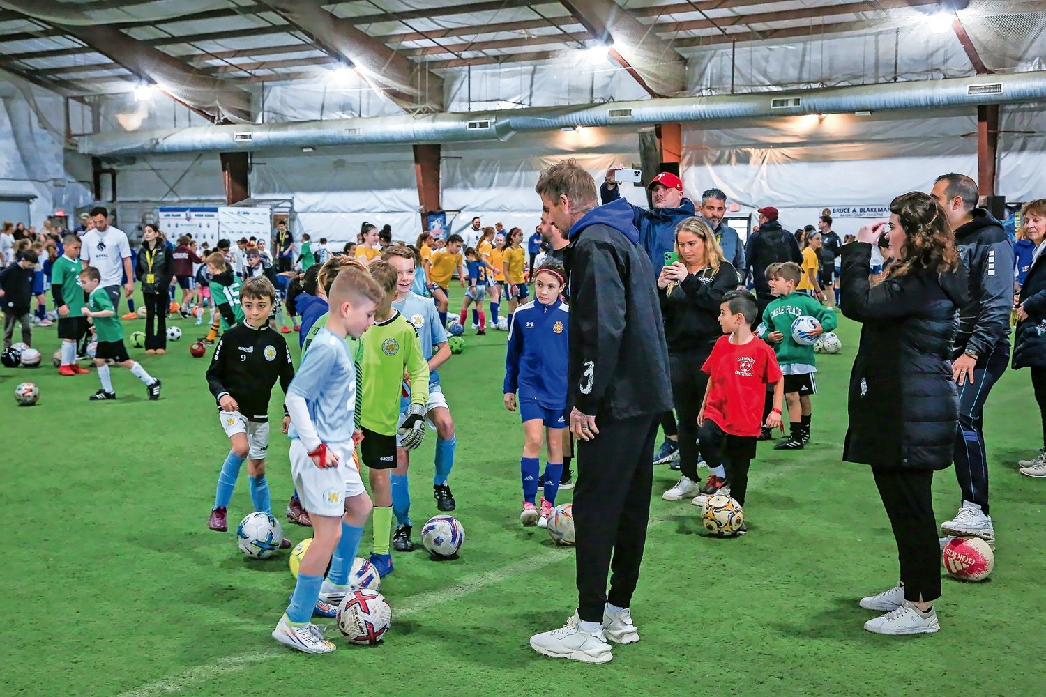One might say David Beckham has learned everything there is to learn about soccer over a long, storied career — but then again, he hasn't had a chance to interact with some of the future soccer stars from Long Island.