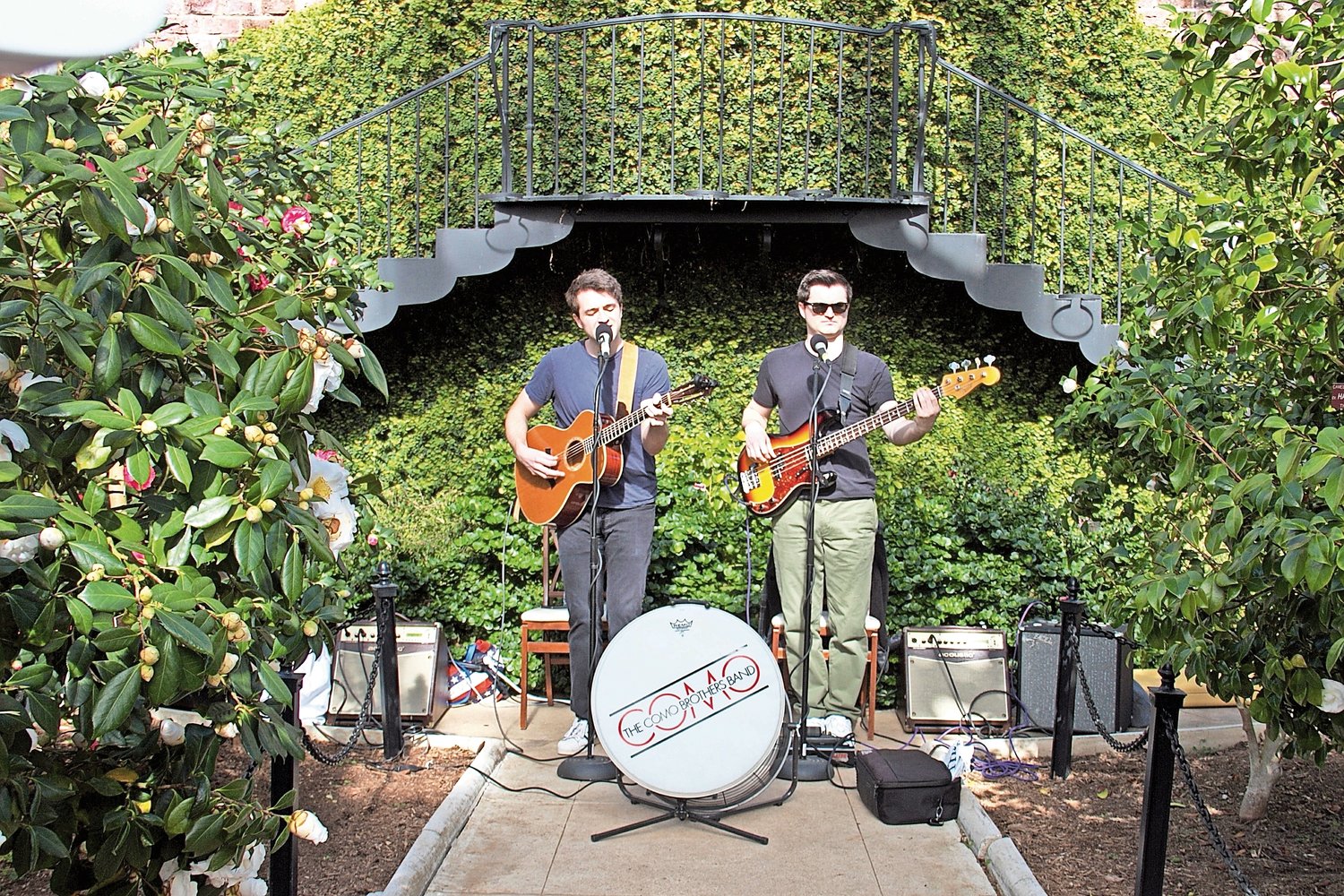 The Long Island indie band the Como Brothers performed inside the Camellia House at the festival on Feb. 18. at Planting Fields Arboretum.
