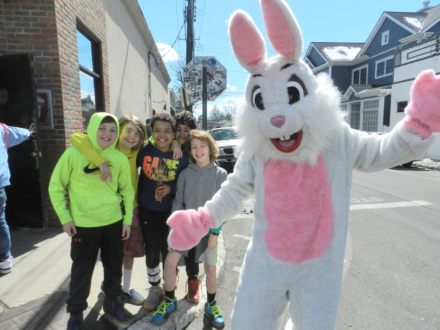The Easter Bunny will again make an appearance at the Long Island Rabbit Rescue Group fundraiser, like it did in 2018, with Brendan Kenny, John Haff, Sawyer Deseve, Isaac Bratter and Seamus Casey.