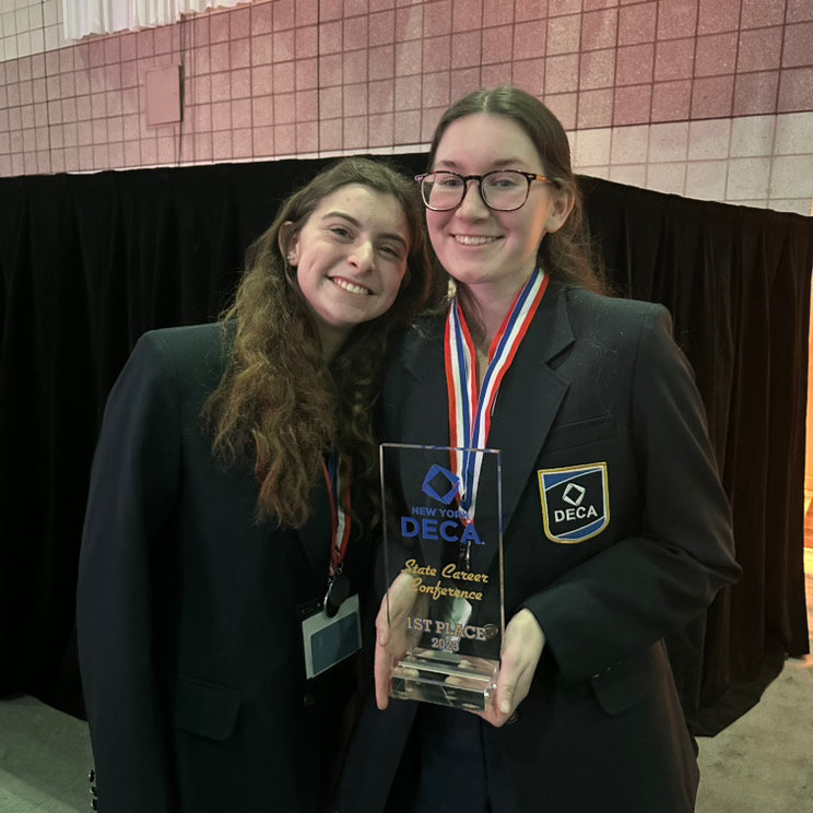Lauren O’Brien and Sam Stein took first place overall with their career development project.