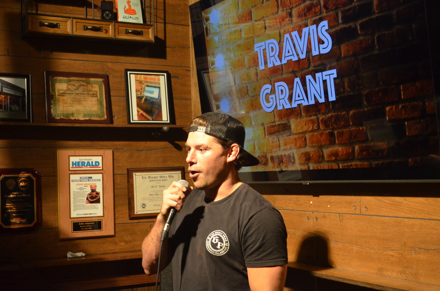 Travis Grant, a standup comedian, was the host of Bourbon & Brews’ festivities.