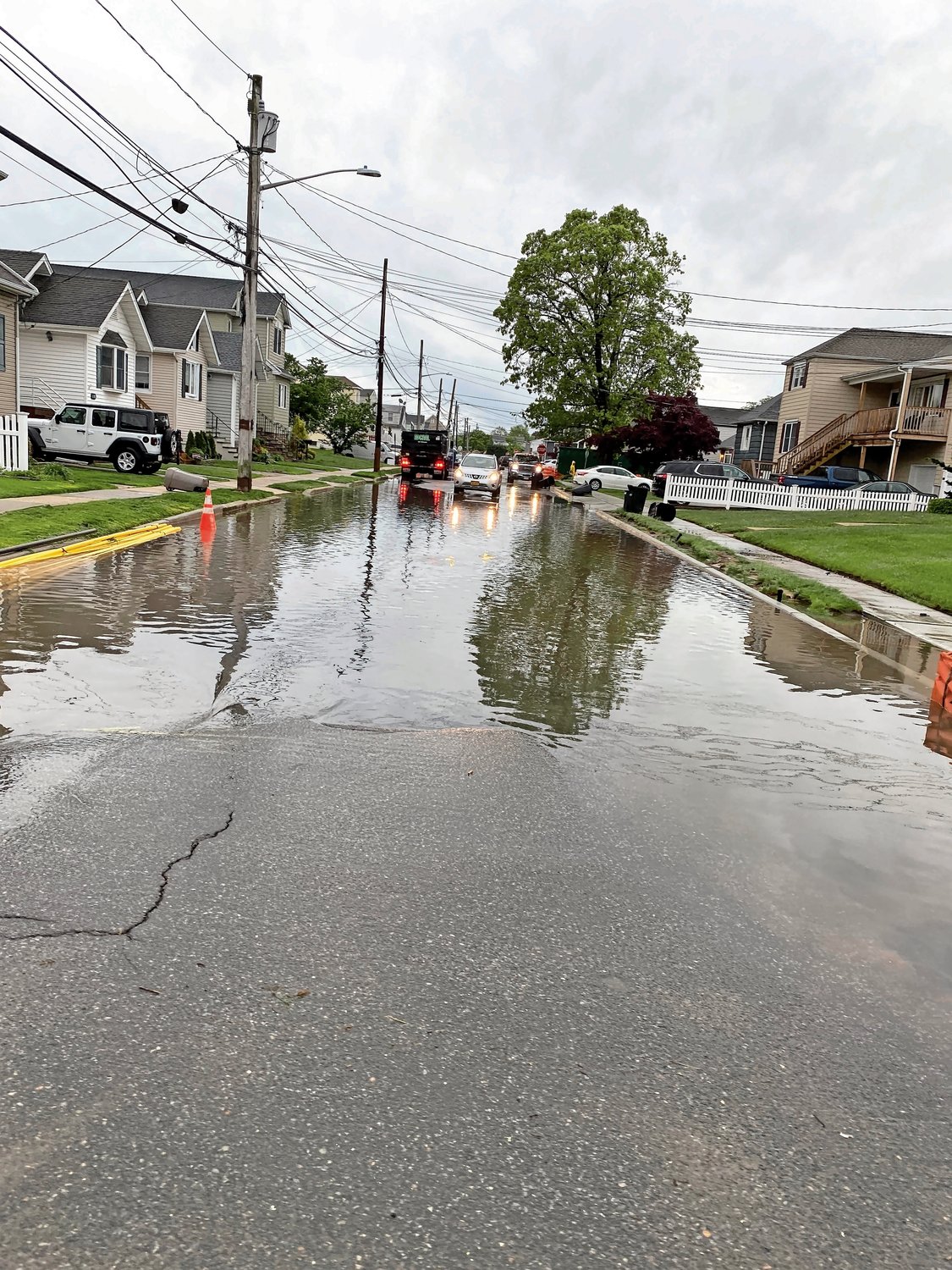 Resident Alison Castardi said that flooding on Lawson Avenue was never like this before the project started in 2020.