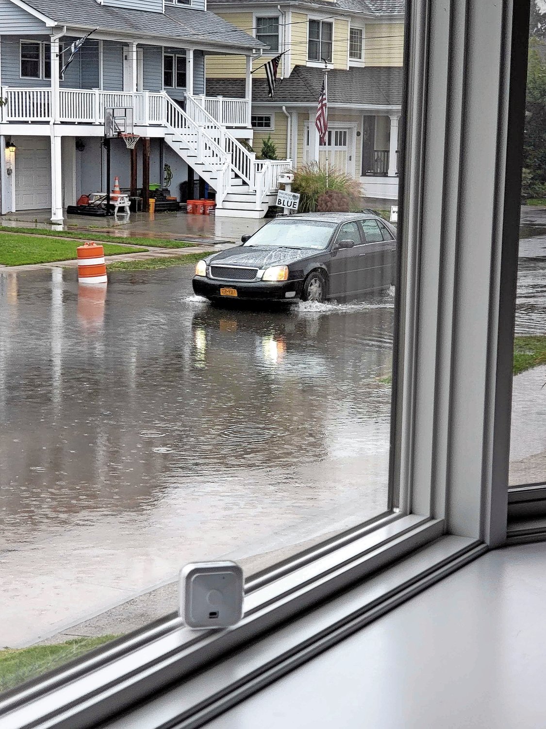 Residents were forced to drive to work through floodwater, because the contractor, DP Civil, did not get the water pumped out in time.