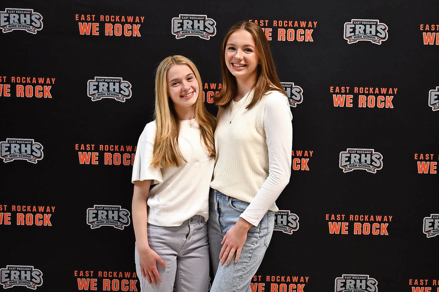 East Rockaway High School valedictorian Clare Acuti, left, and salutatorian Julia Walsh have been best friends since fourth grade.