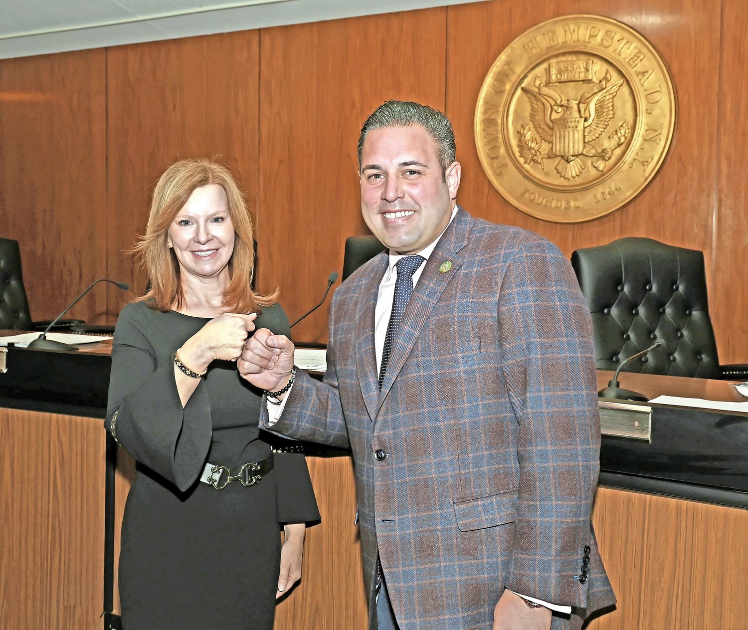 Laura Ryder, left, will be taking over the duties of Anthony D’Esposito, right, as she now represents the district that D’Esposito represented before he was elected into Congress.
