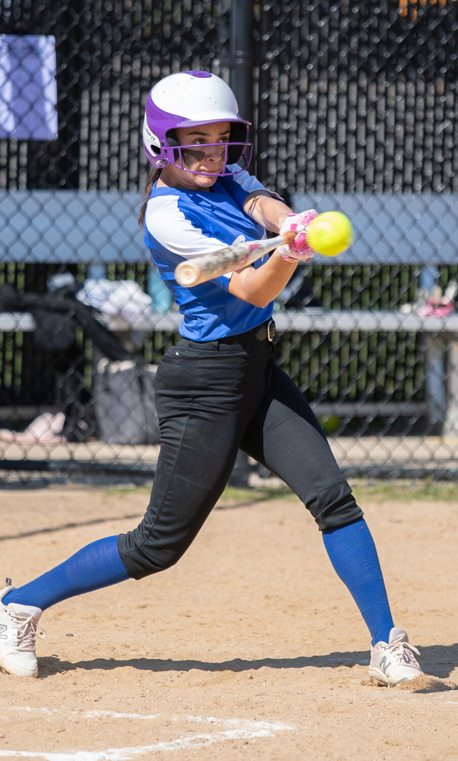 Valley Stream Central leadoff batter Elize Quezada knocked in two runs in the Eagles’ loss at Malverne April 13.