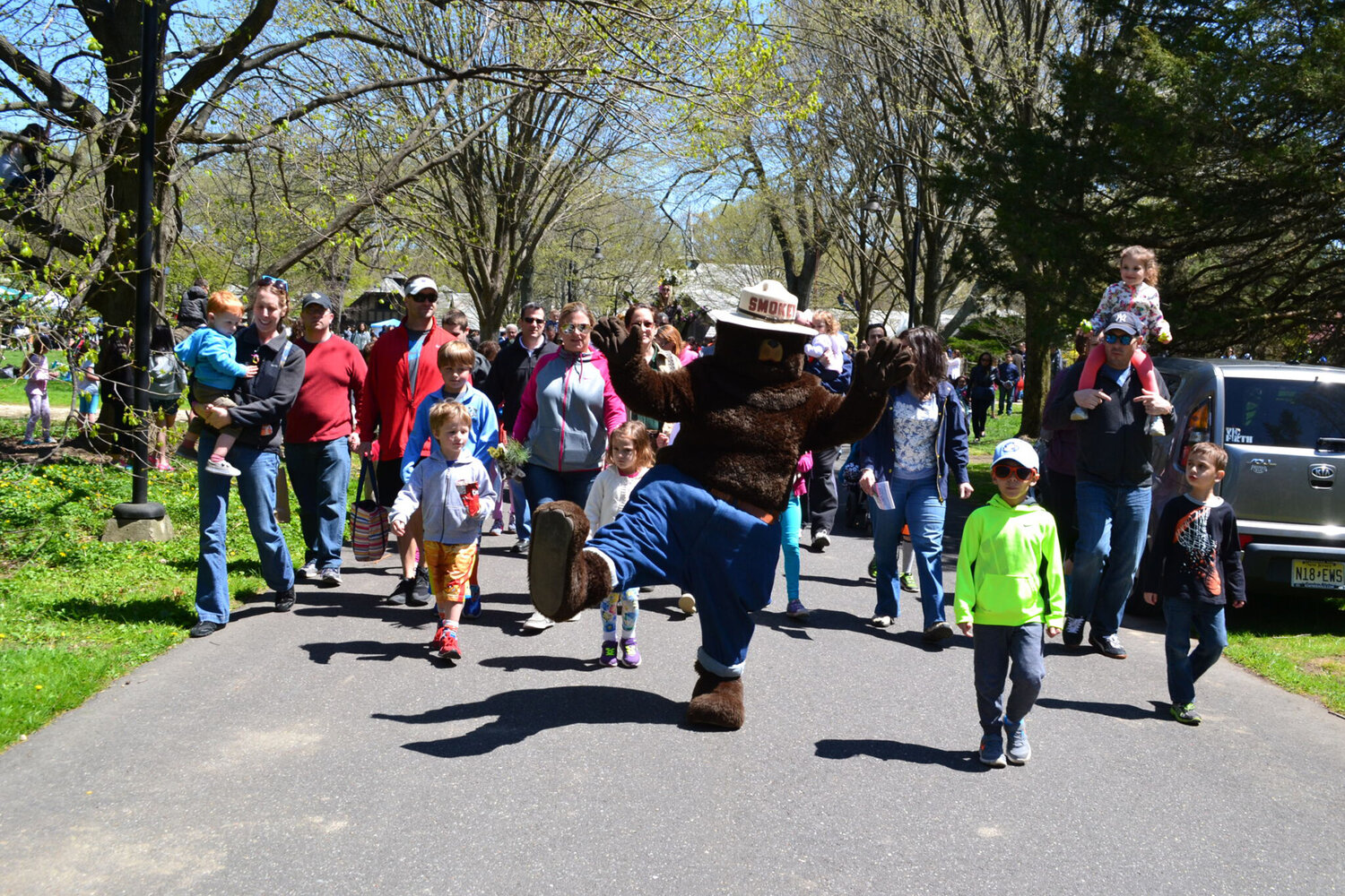 Smokey Bear  always attracts an enthusiastic following at the festival.