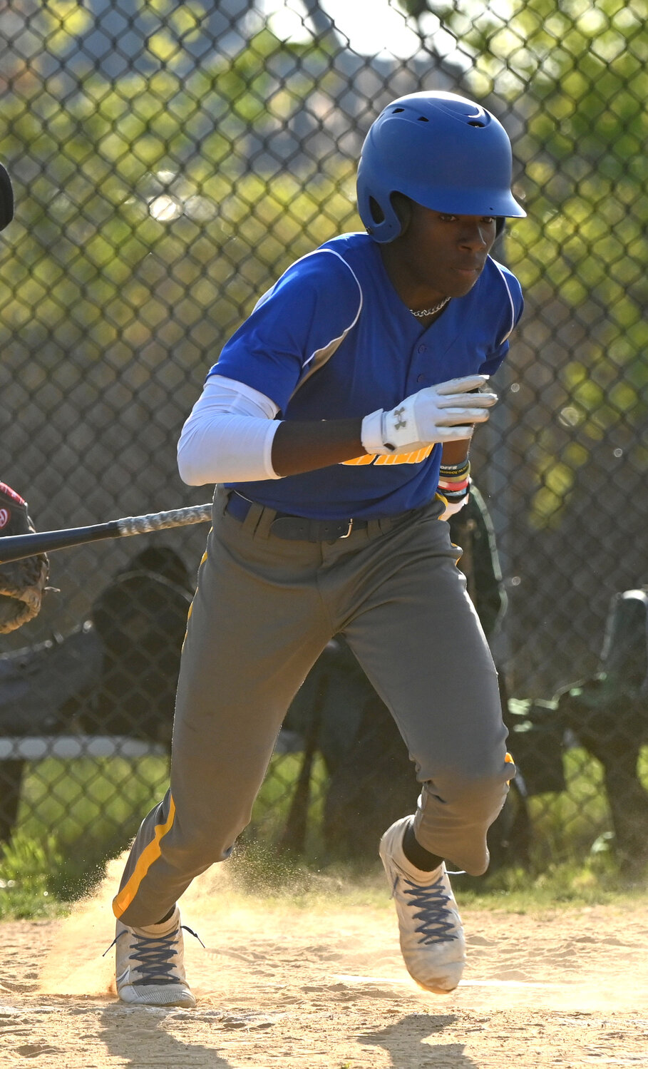 Junior Zaire Galloway serves as Lawrence’s No. 1 pitcher, center fielder and leadoff batter in its return to the diamond.