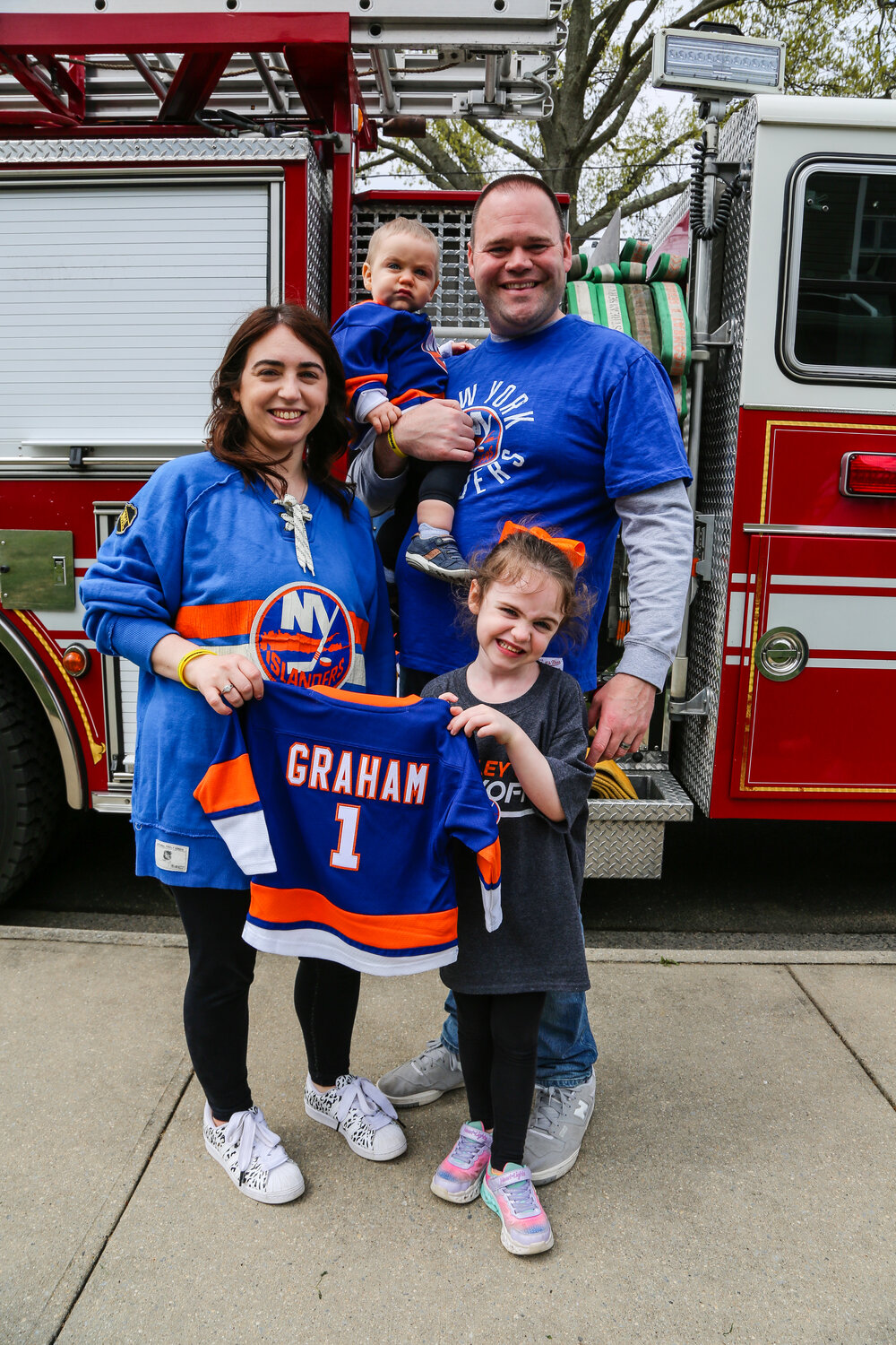 The Oceanside Graham family got a night off to see the playoffs thanks to the New York Islanders.