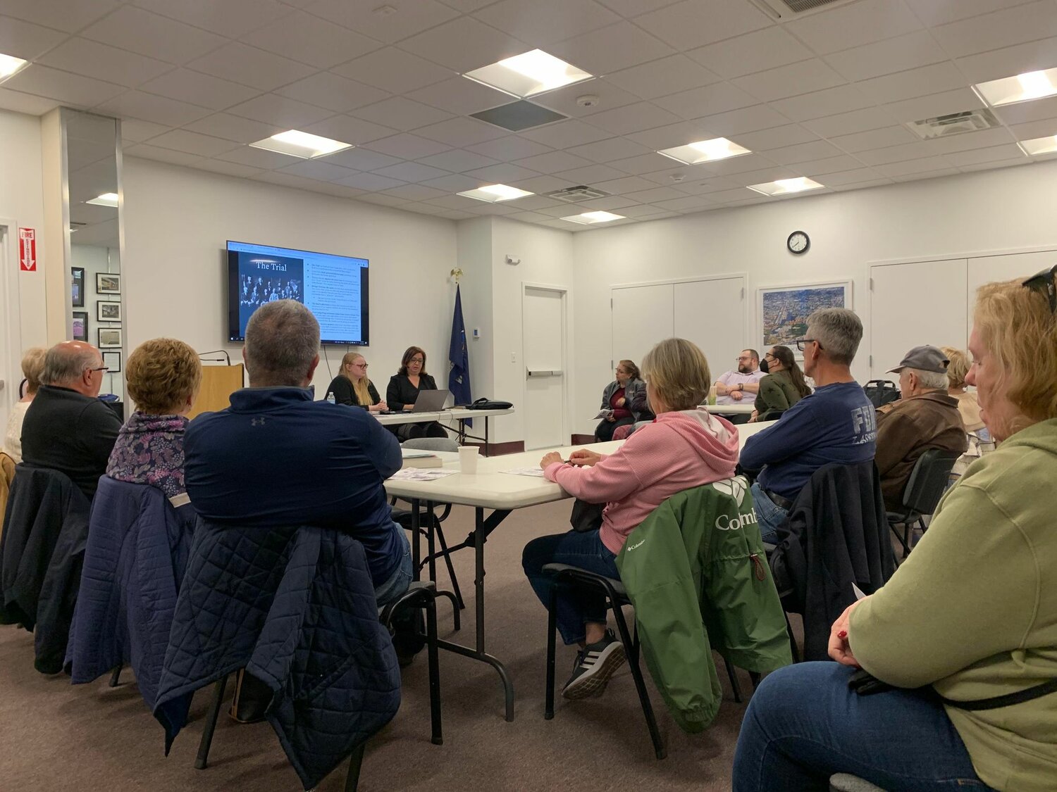 Amateur sleuths in the Oceanside Library Plot Twist: A True Crime Club met up on April 18 to discuss the Lizzie Borden murder case. Librarians Emily Van Allen and Nadine Buccilli started the group last year and lead monthly discussions and club events.