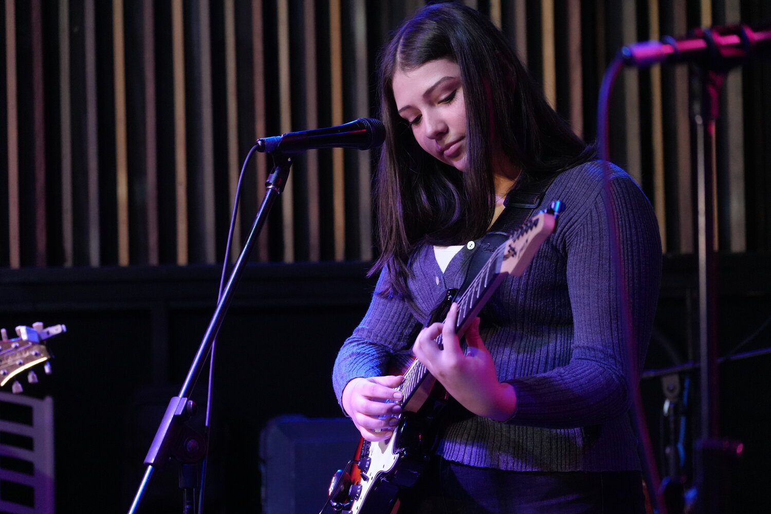 Angelica Abreu, 15, of East Meadow, played and sang ‘Fly Love,’ from the movie ‘Rio,’ at the jam.