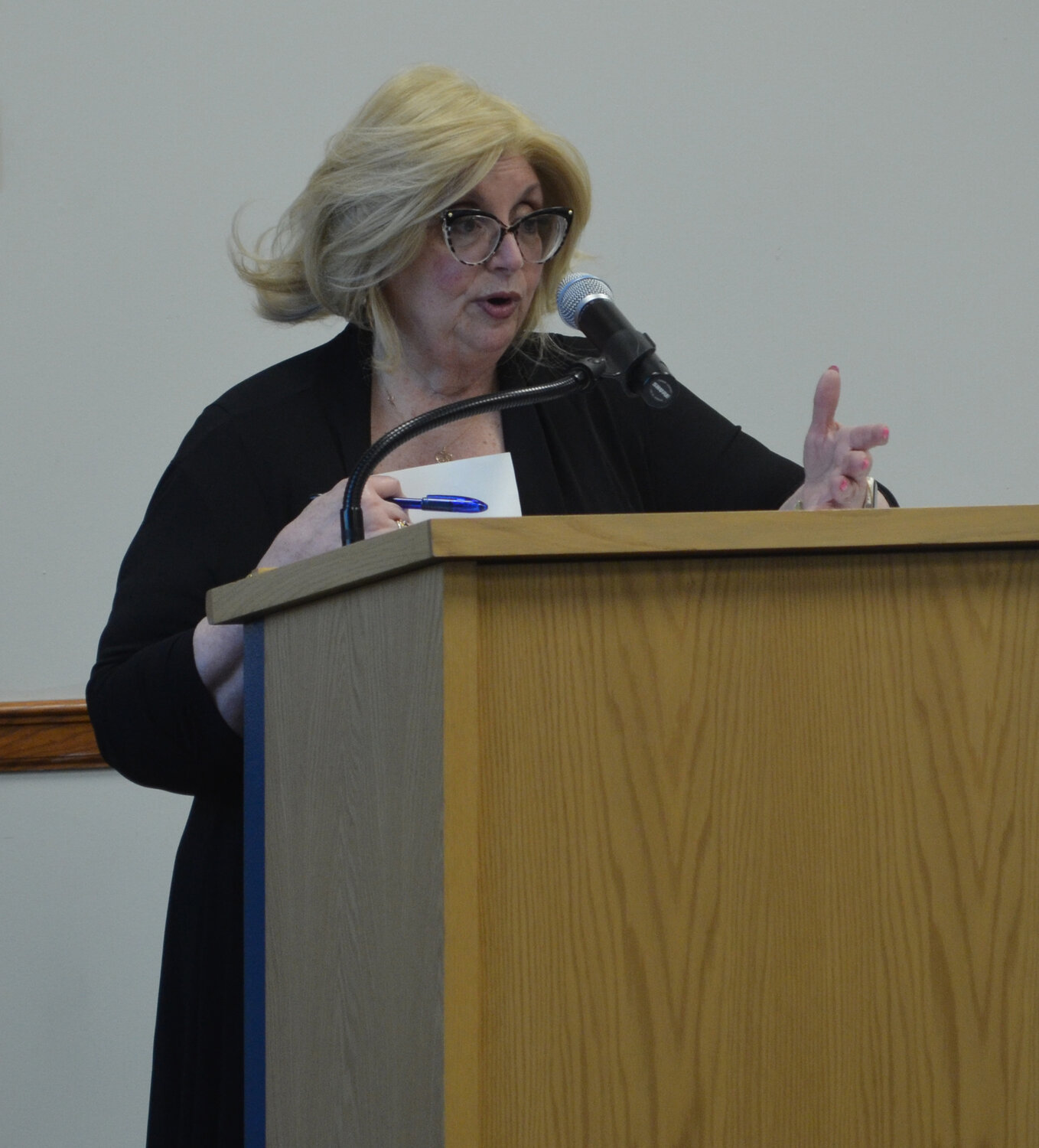 Julie Marchesella, president of the Elmont Chamber of Commerce, said the State of Elmont event is meant to inform the Elmont community of what various organizations are up to.