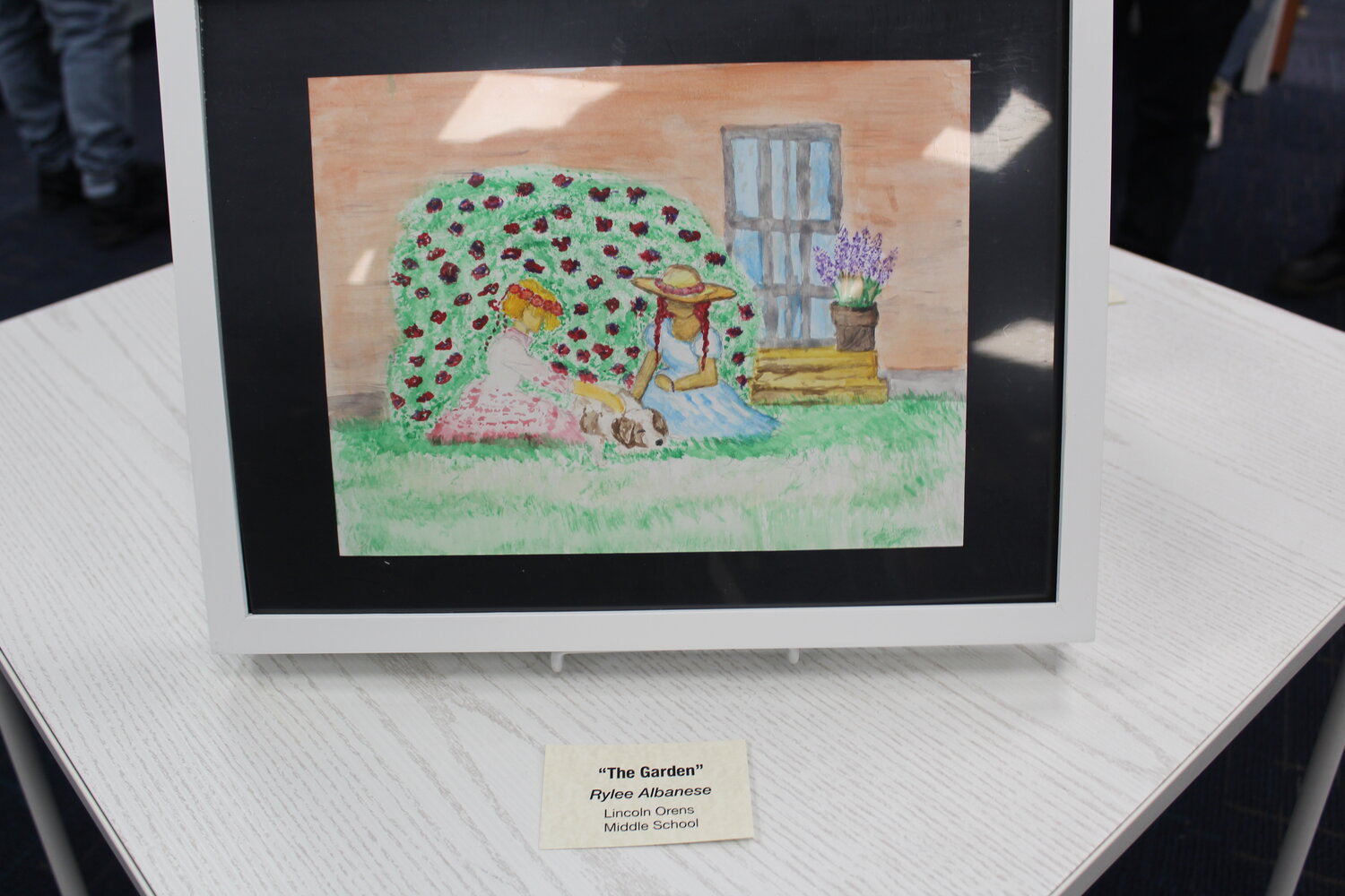 A few middle school pieces were also on display at the district art show.