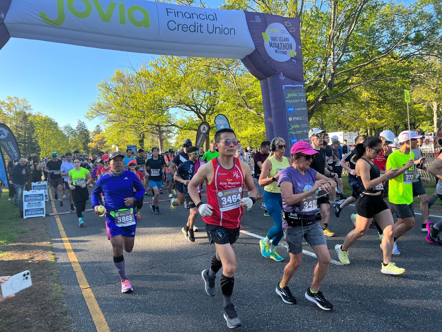 Some 2,000 runners hit the pavement last weekend as part of the Jovia Long Island Marathon that started and ended at the center of Eisenhower Park.