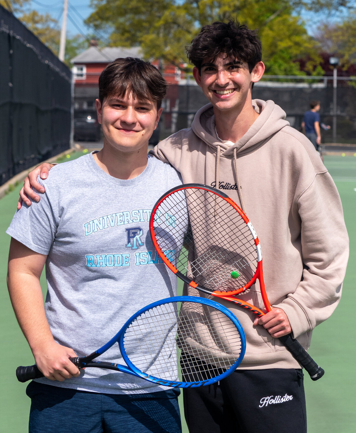 Senior Jack Swansig, left, and junior Brendan Reiser formed the No. 1 doubles tandem and helped the Sailors repeat as conference champs.