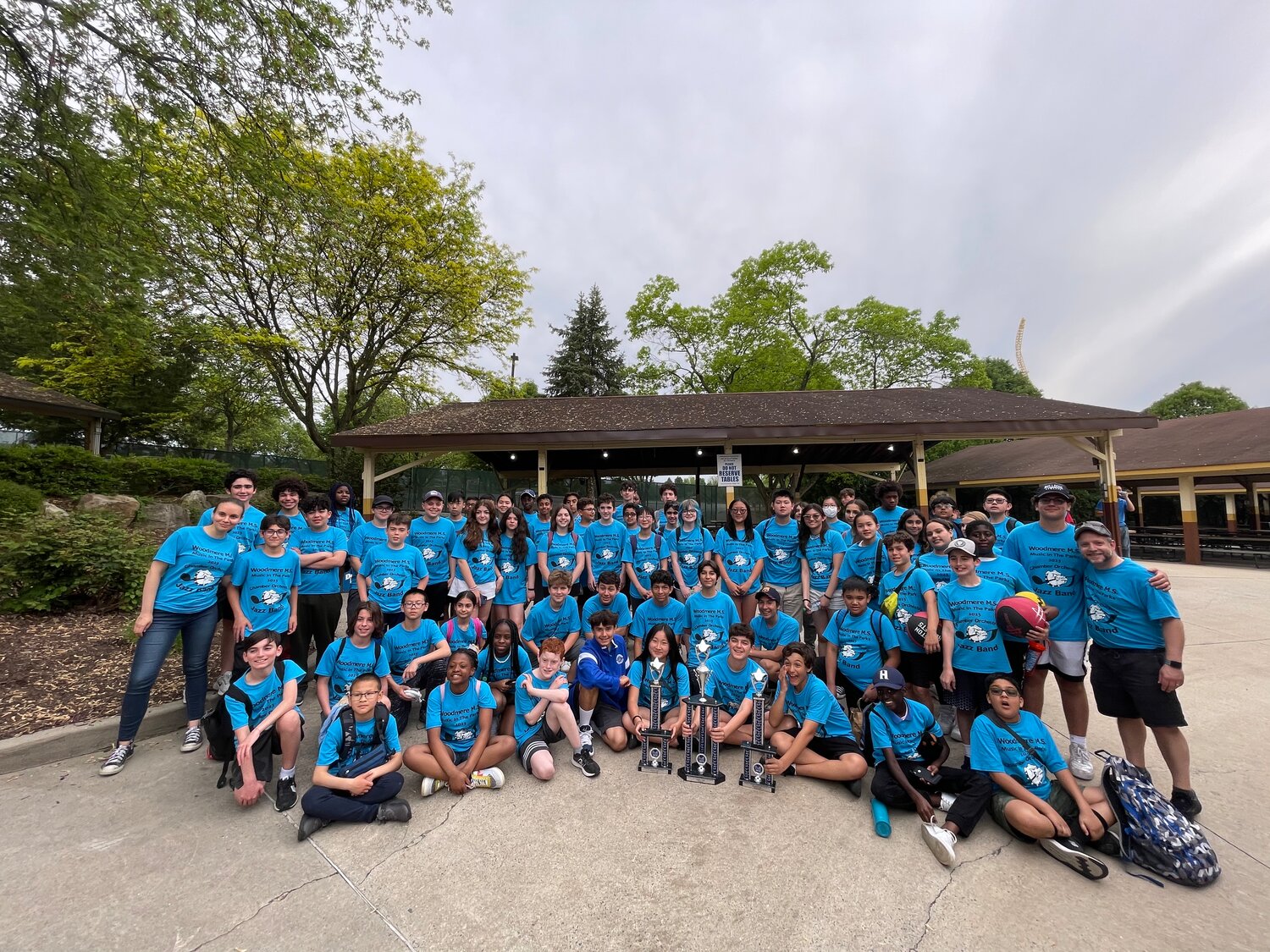 The Woodmere Middle School chamber orchestra and the jazz band took first place in their respective musical categories at the 2023 Dorney Park Music in the Parks Competition in Pennsylvania.