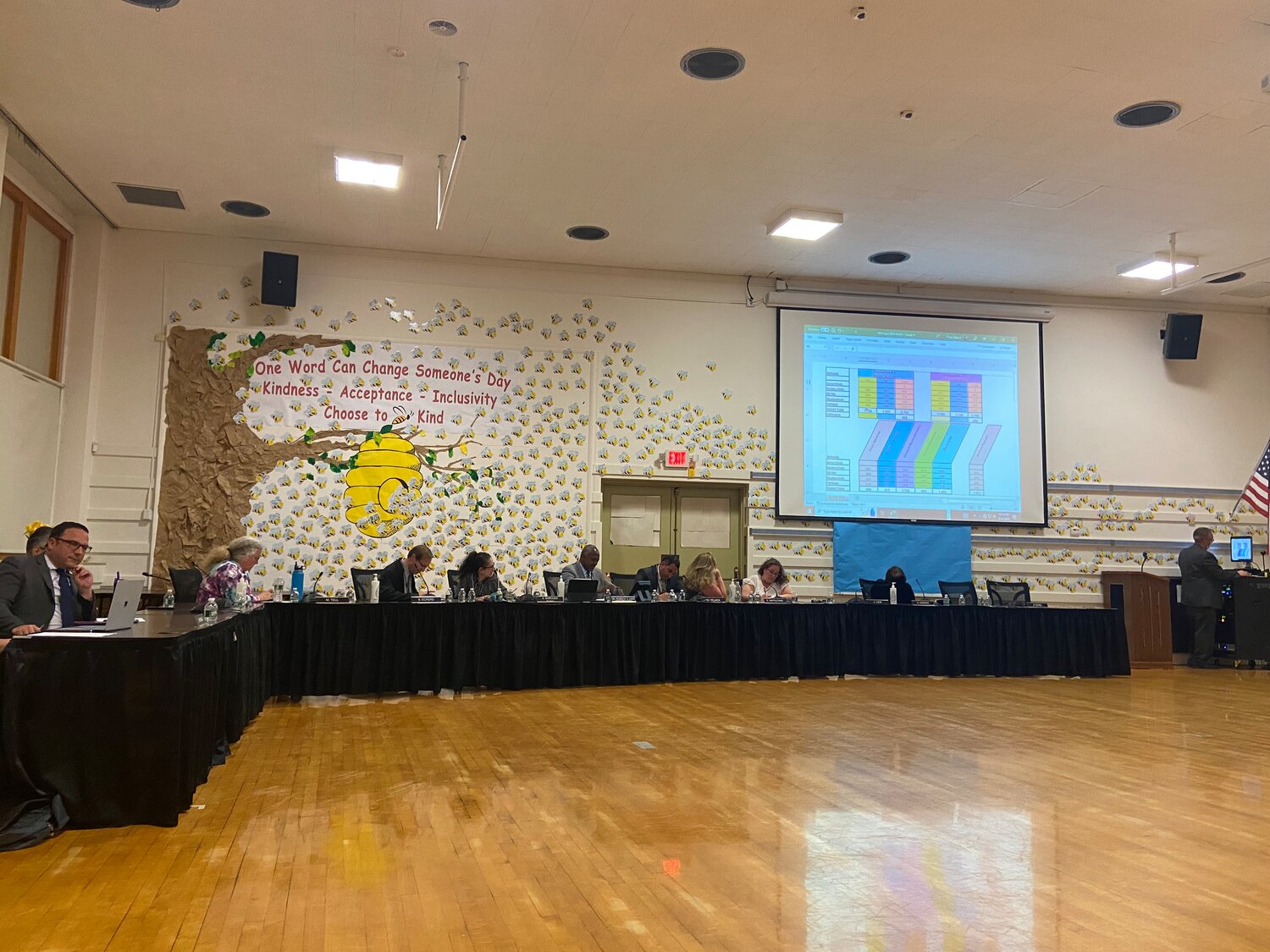 The 2023-24 budget for the East Meadow School District has passed. Board members, administrators, board candidates and residents gathered at the Salisbury Center to see the results as they came in.