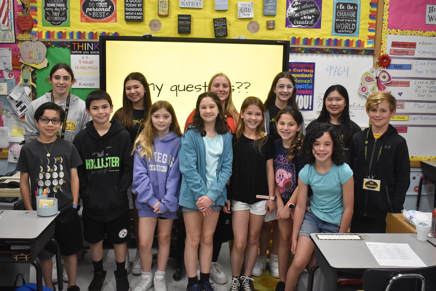 Wantagh Elementary School fifth graders were excited to meet with sixth, seventh and eighth grade students.