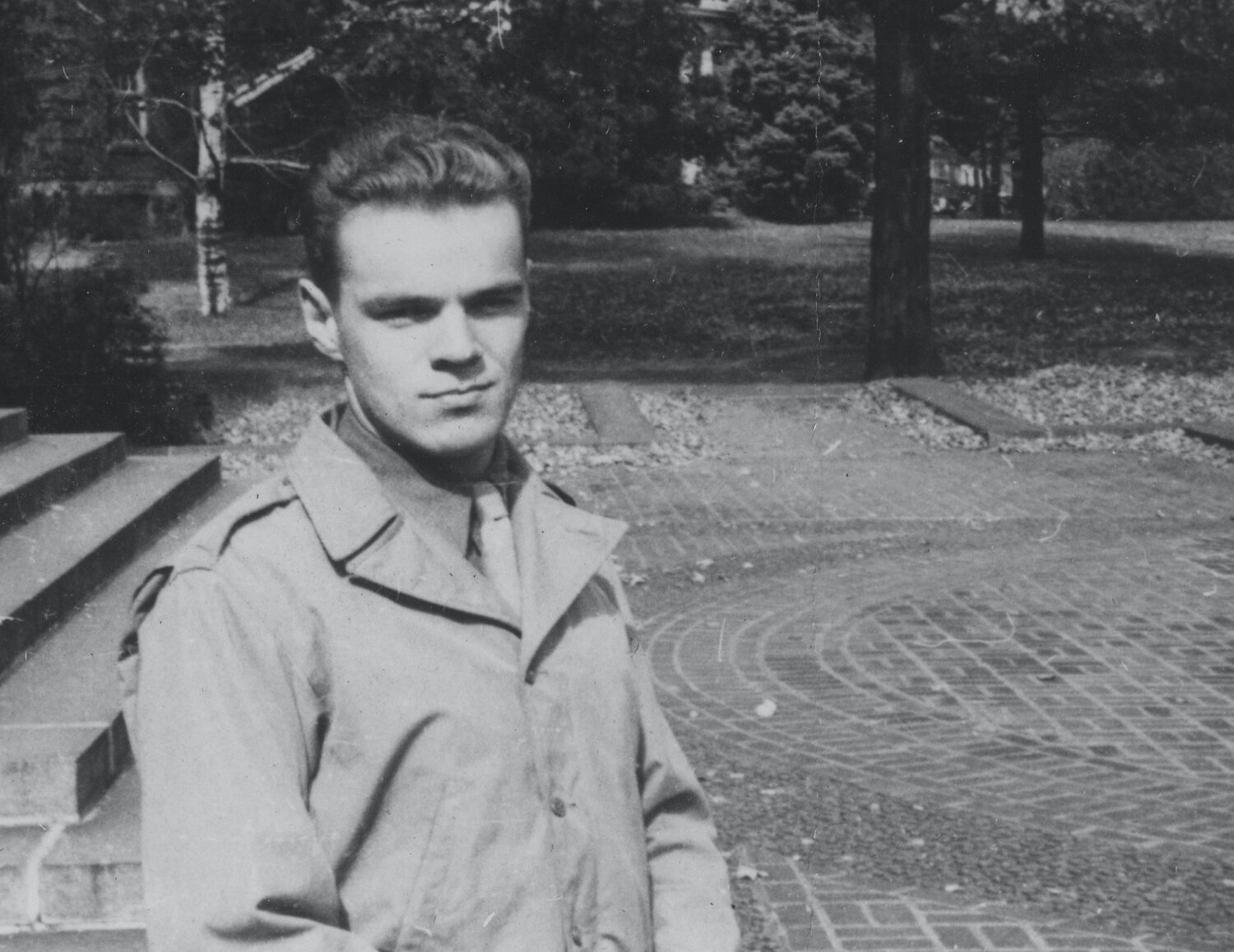 Bob Mackreth in military training at Lafayette College, at around age 20. He turned 100 this month.