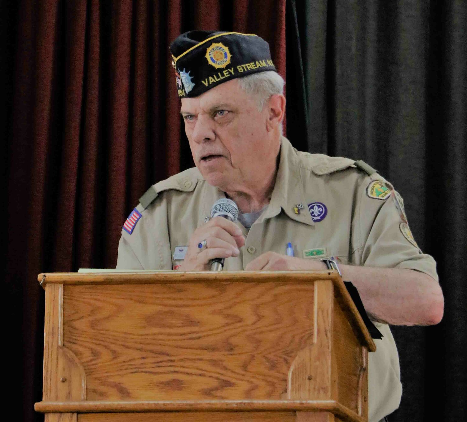 George Schuchman, Charter Organization Representative, presented citations to the Eagle Scouts.