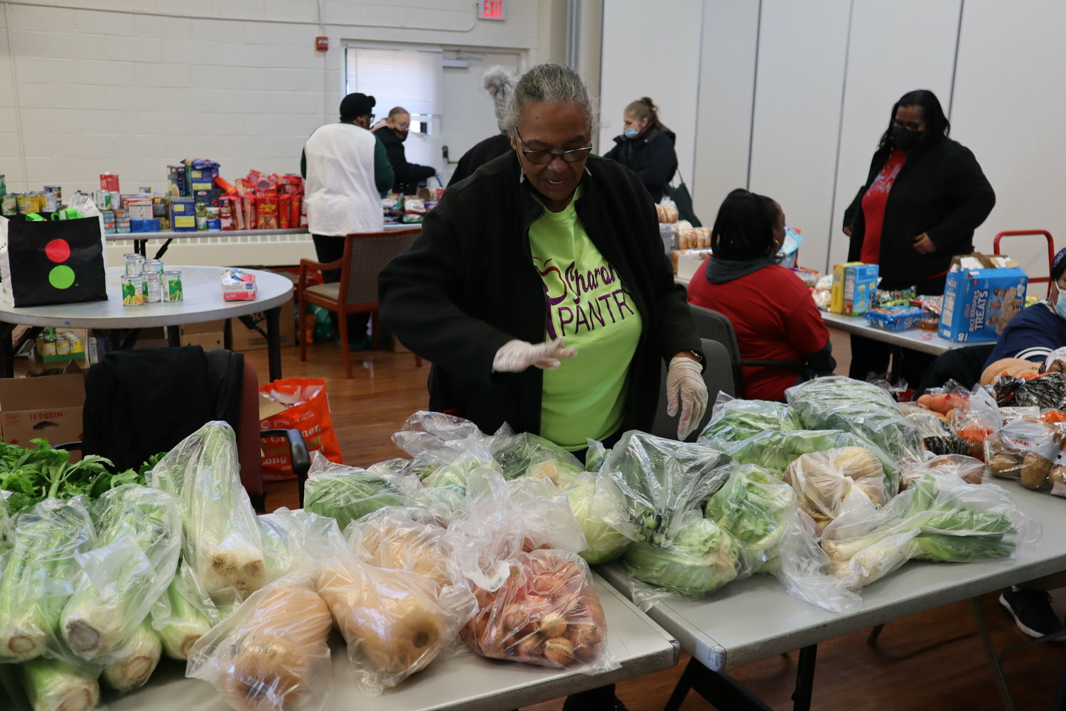 Sharon Sheppard, assistant director of the MLK Center and founder of Sharon’s Pantry, provides produce to community members facing food insecurity.